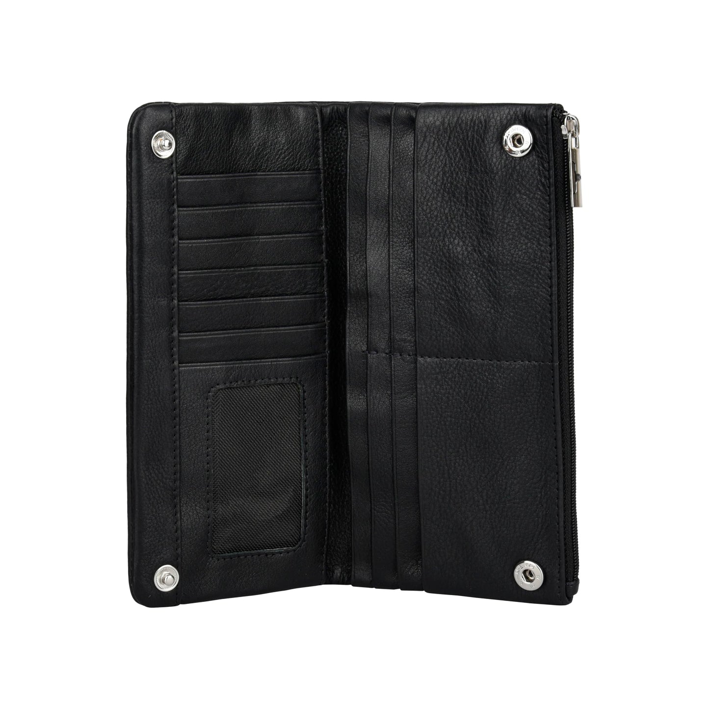 URBAN FOREST Fiona Black Leather Wallet for Women
