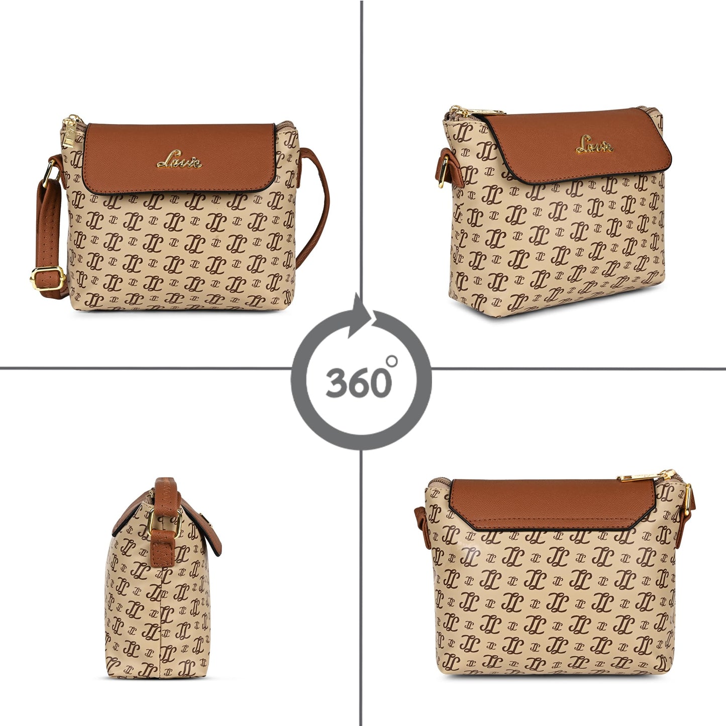 Lavie Women's Mono LL Rio Flap Crossbody Sling Bag | Ladies Purse Handbag | Gift for Women