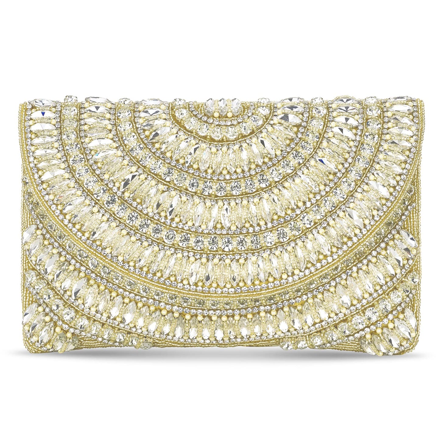 Peora Clutch Purses for Women Wedding Handmade Evening Handbags Party Bridal Clutch (C96G)