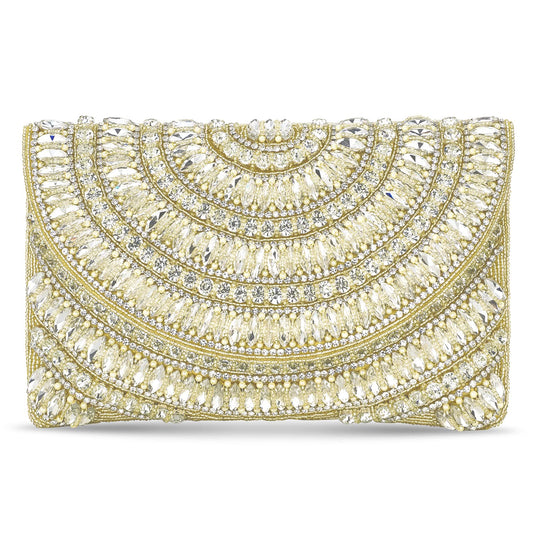 Peora Clutch Purses for Women Wedding Handmade Evening Handbags Party Bridal Clutch (C96G)
