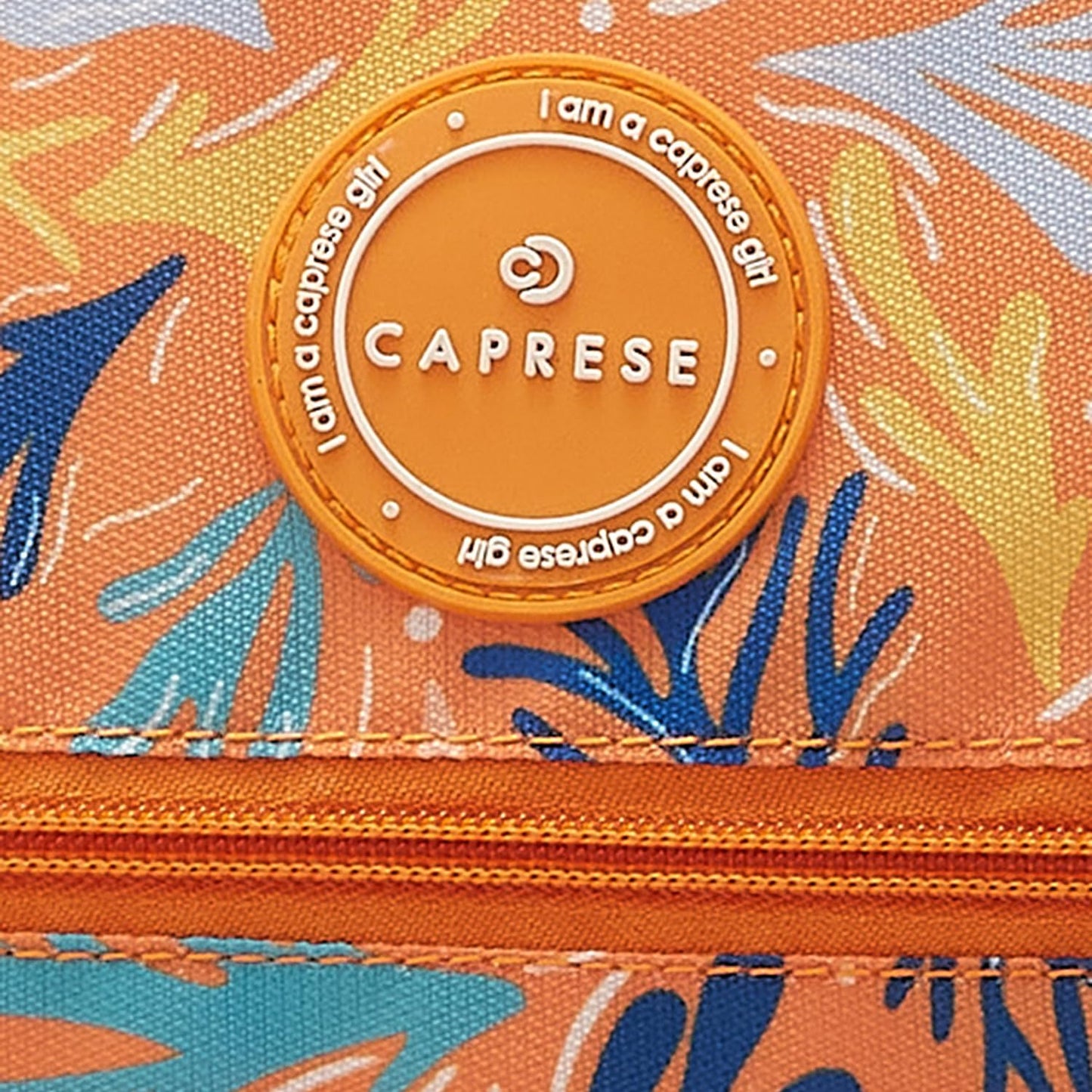 Caprese Xenia School Laptop Backpack | Backpack for Women | Orange (Large)