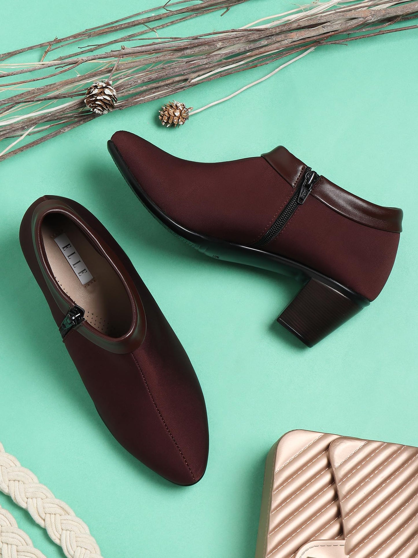ELLE Women Shoes,Brown,UK-6