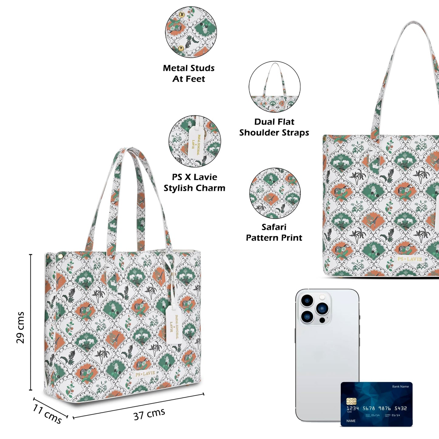 Lavie X Payal Singhal Limited Edition Safari Large 3C Totebag | Ladies Purse Handbag