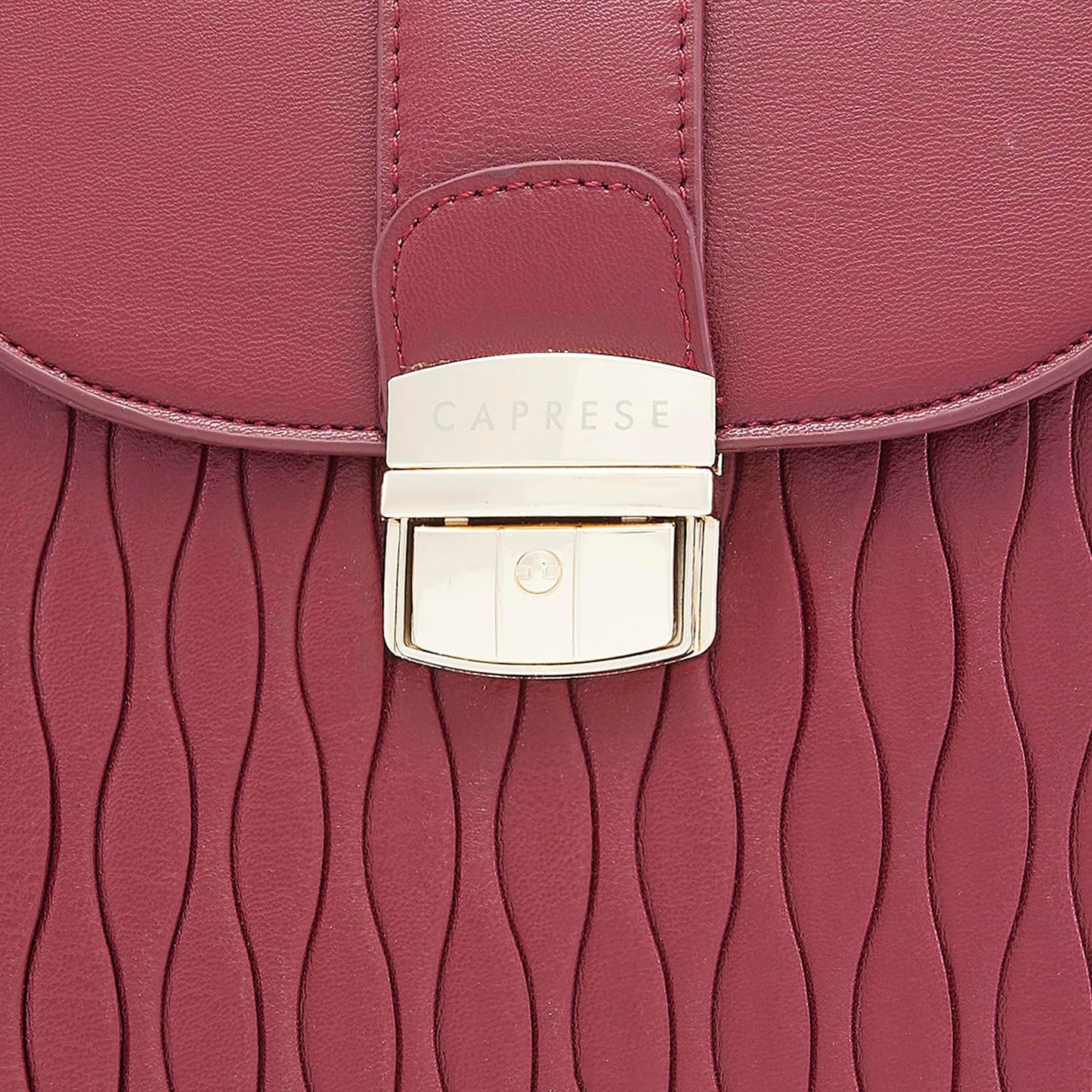 Caprese Shelbee Casual Backpack, Medium | Quilted Backpack for Women with Buckle Lock, Adjustable Shoulder Strap & Back Zip Closure | for Everyday Outings, College and Travel (Burgundy)