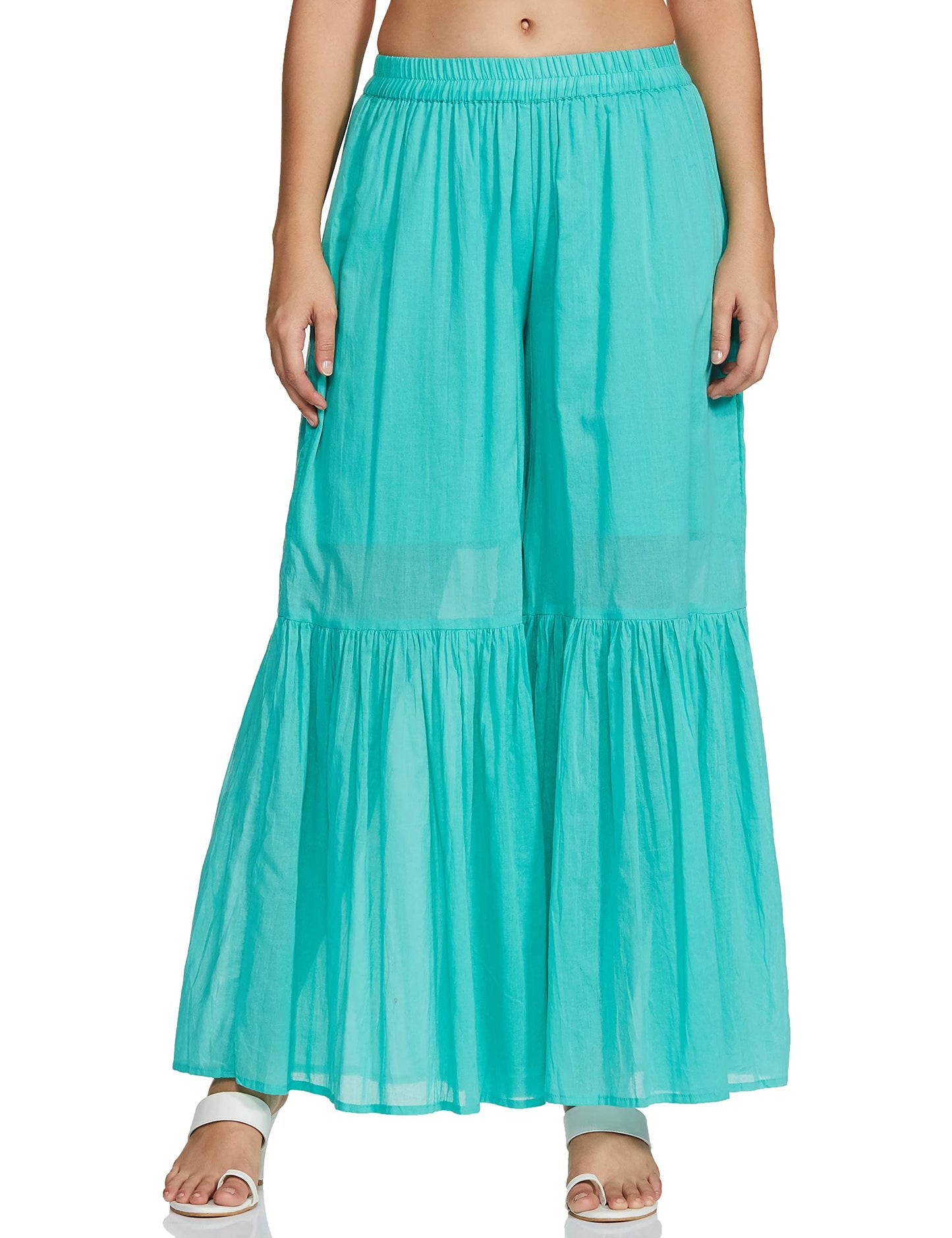 Aurelia Women's Synthetic Salwar Suit Set (18AUD10750-62809_Green_X-Small)