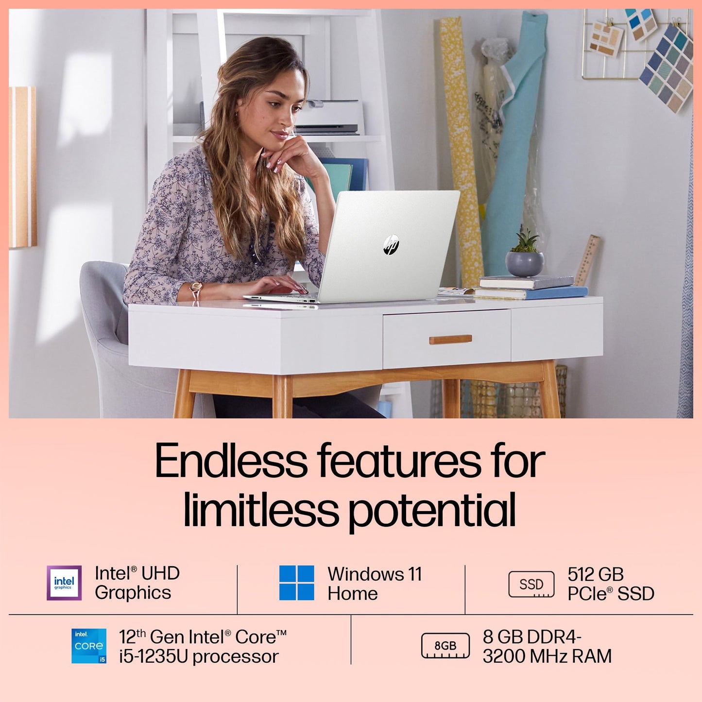 HP 15s Core i5 12th Gen (8GB RAM/512GB SSD/FHD/15.6" (39.6 cm)/Windows 11/MS Office/Backlit Keyboard/Silver/1.69 kg) fq5329TU Laptop