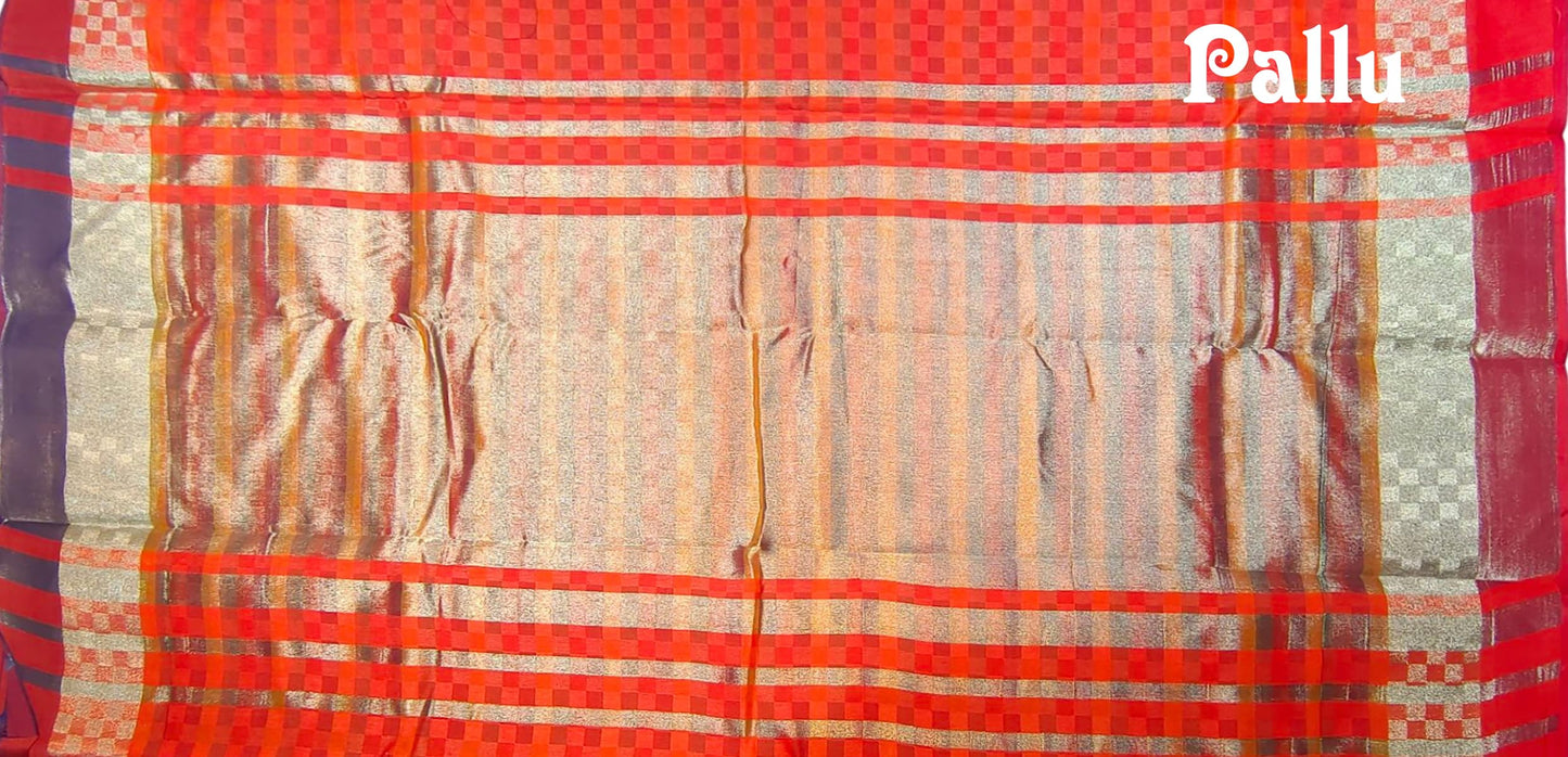 SREE KUMARAN Women's Gadwal Cotton Pattu Saree with Blouse (VSK332-8)