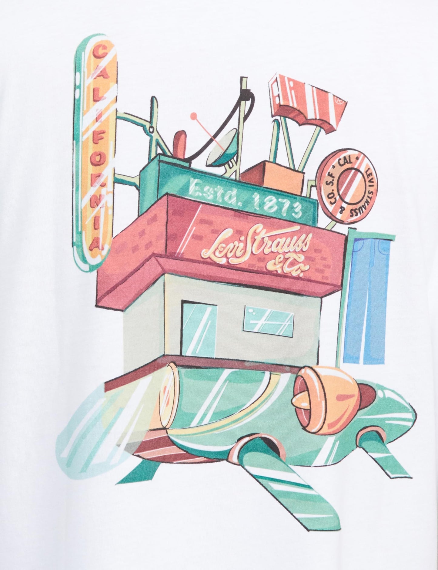 Levi's Men's Cotton Loose Fit T-Shirt (A7900-0010_White, Medium