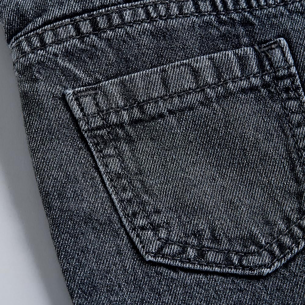 Hopscotch Girls Black Star Applique Cotton Wide Leg Jeans (6-7 Years)