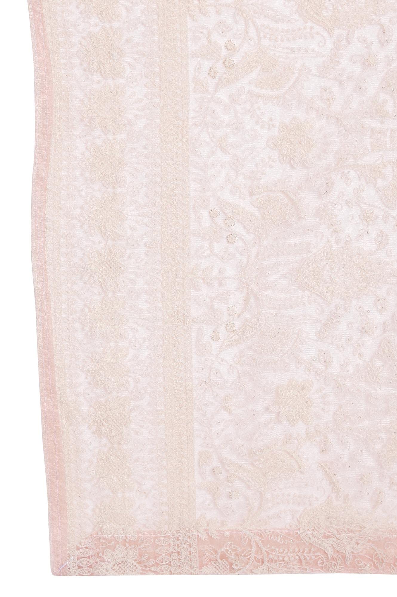 Wishful by W Light Yellow Anarkali Kurta-Churidar-Drape Set