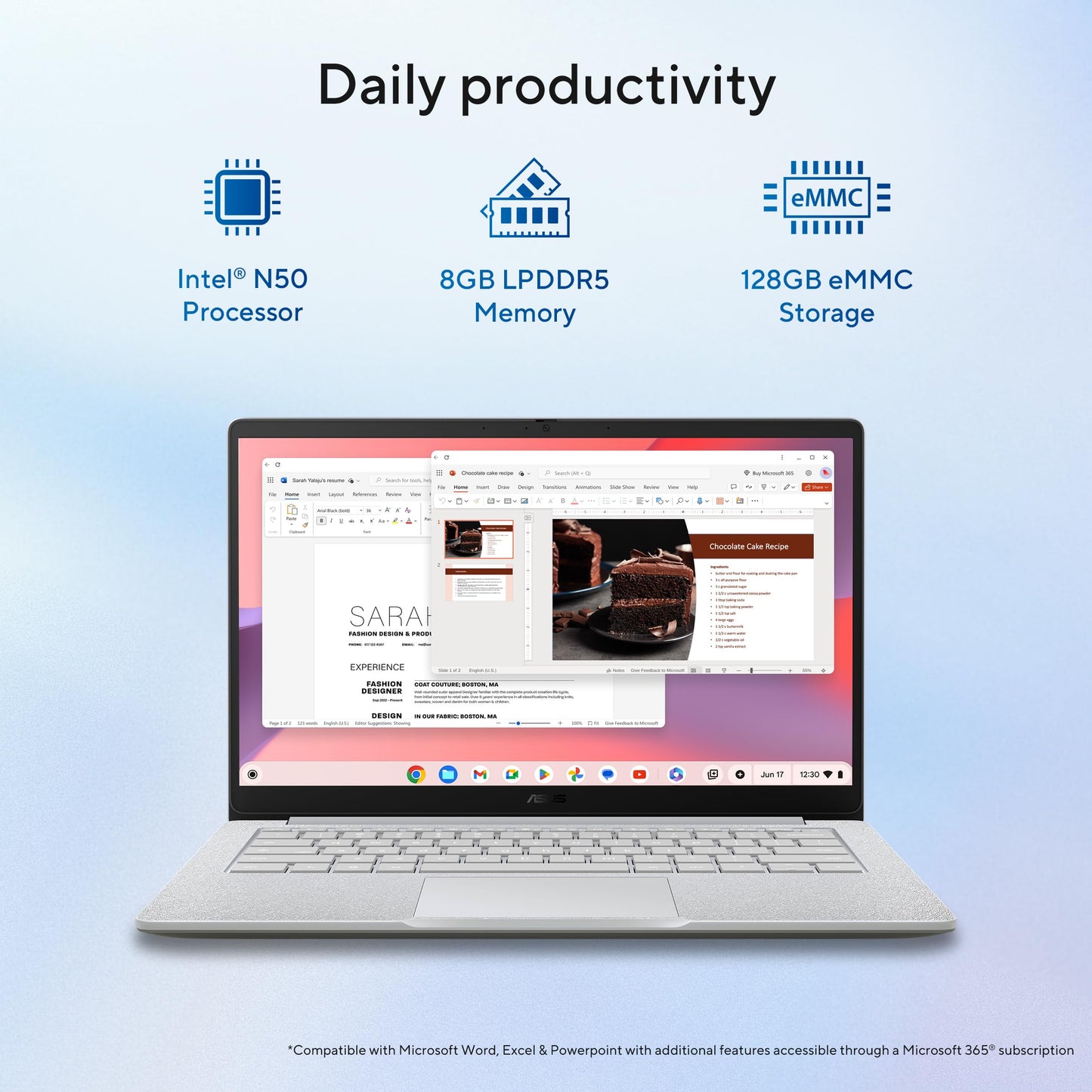 ASUS Chromebook CX1405 (2026), Smartchoice,Intel N50 Processor, Intel UHD iGPU, 8GB RAM, 128GB SSD, FHD, 14" (35.5 cm), Chrome OS, Pure Grey, 1.39 Kg, CX1405CTA-S60622, 42WHrs, Thin & Light Laptop