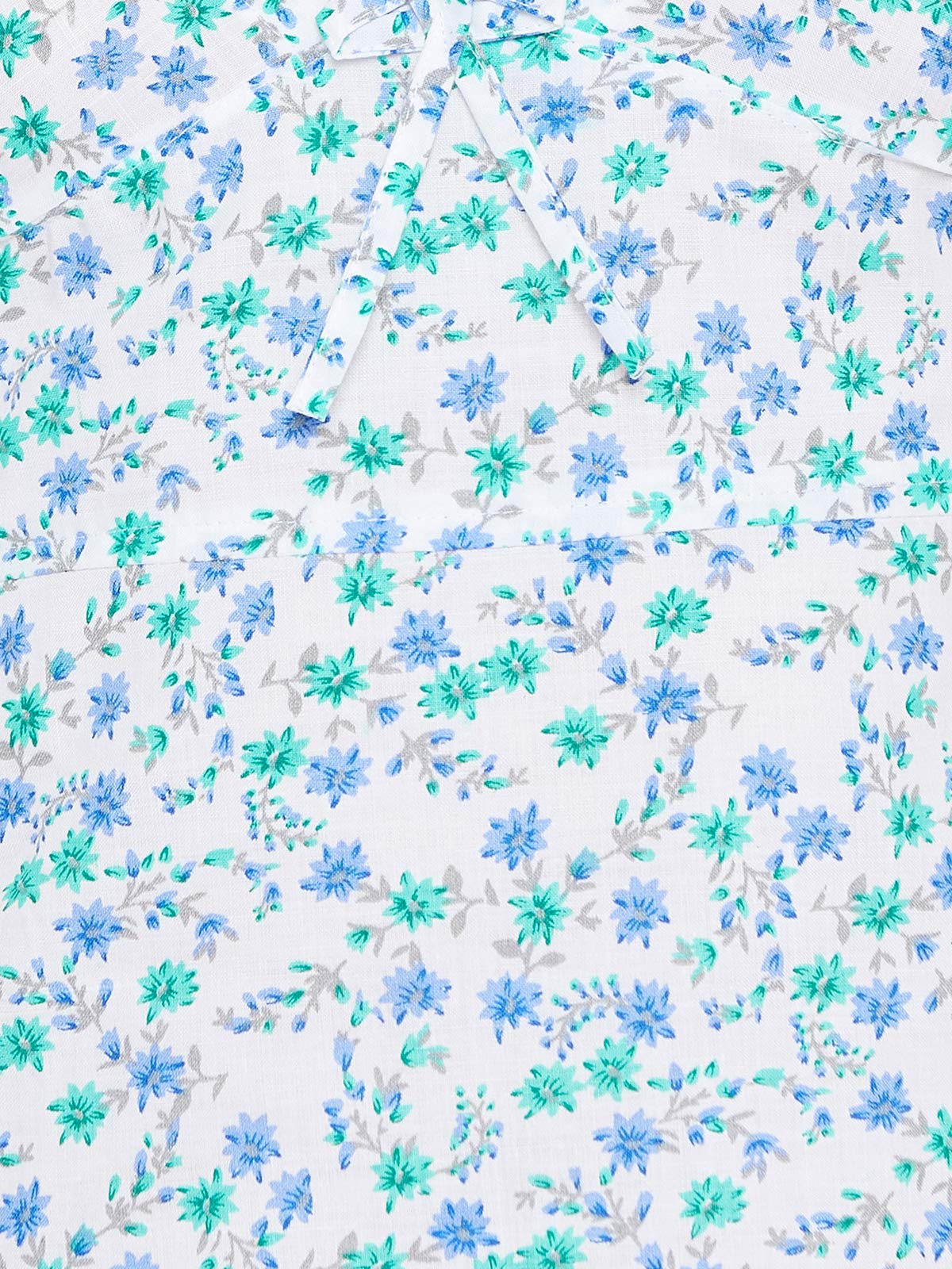 Clovia Women's Cotton Floral Knee Length Night Dress (NS1330P18M_Multicolor_M)