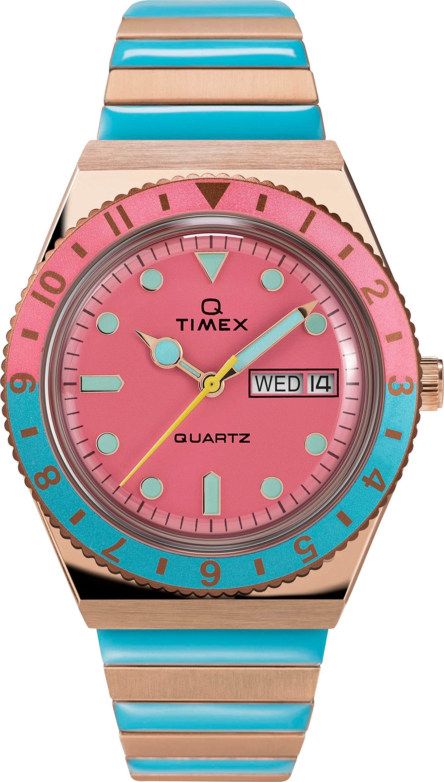 TIMEX Women Stainless Steel Analog Pink Dial Watch-Tw2U81500, Band Color-Multicolor