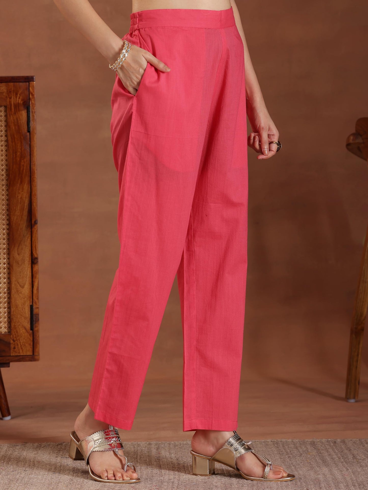 Libas Women's Linen Kurta Set (48672H
