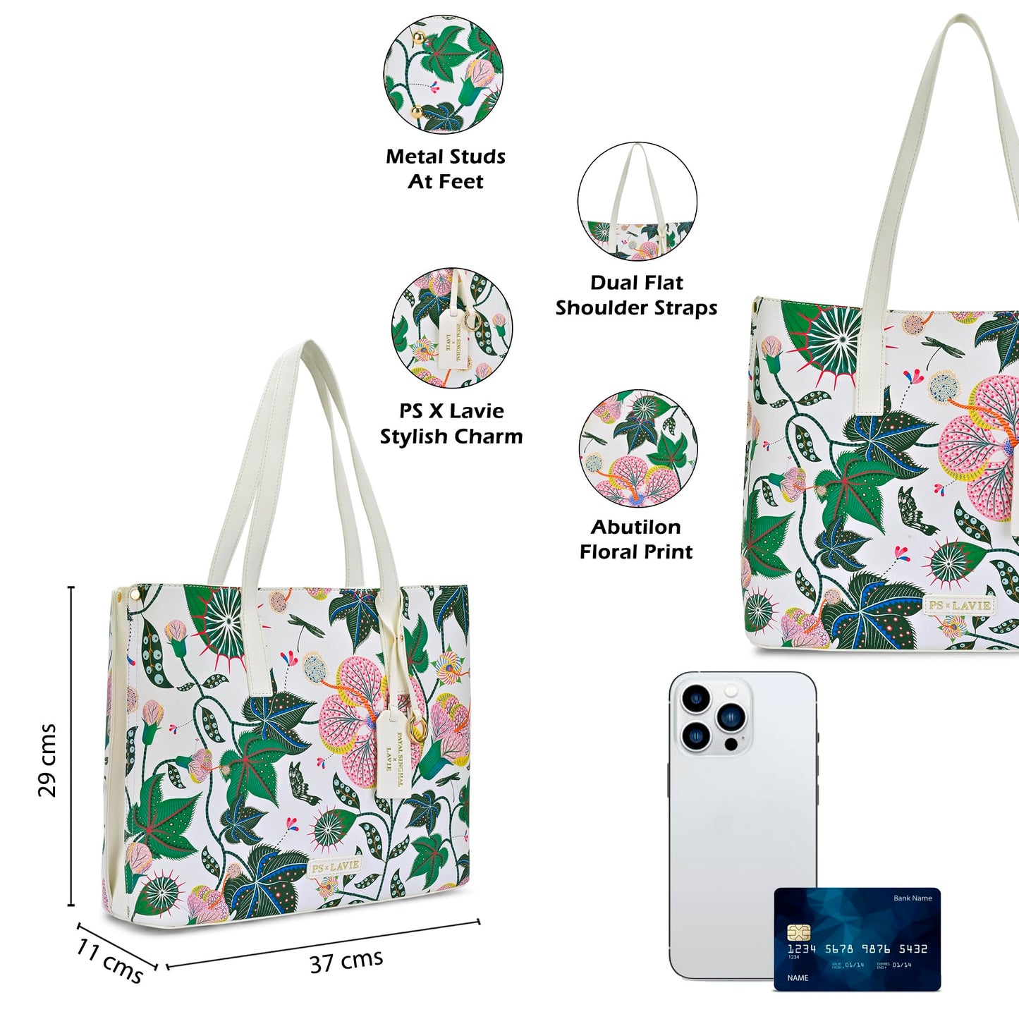 Lavie X Payal Singhal Limited Edition Abutilon Large 3C Totebag | Ladies Purse Handbag