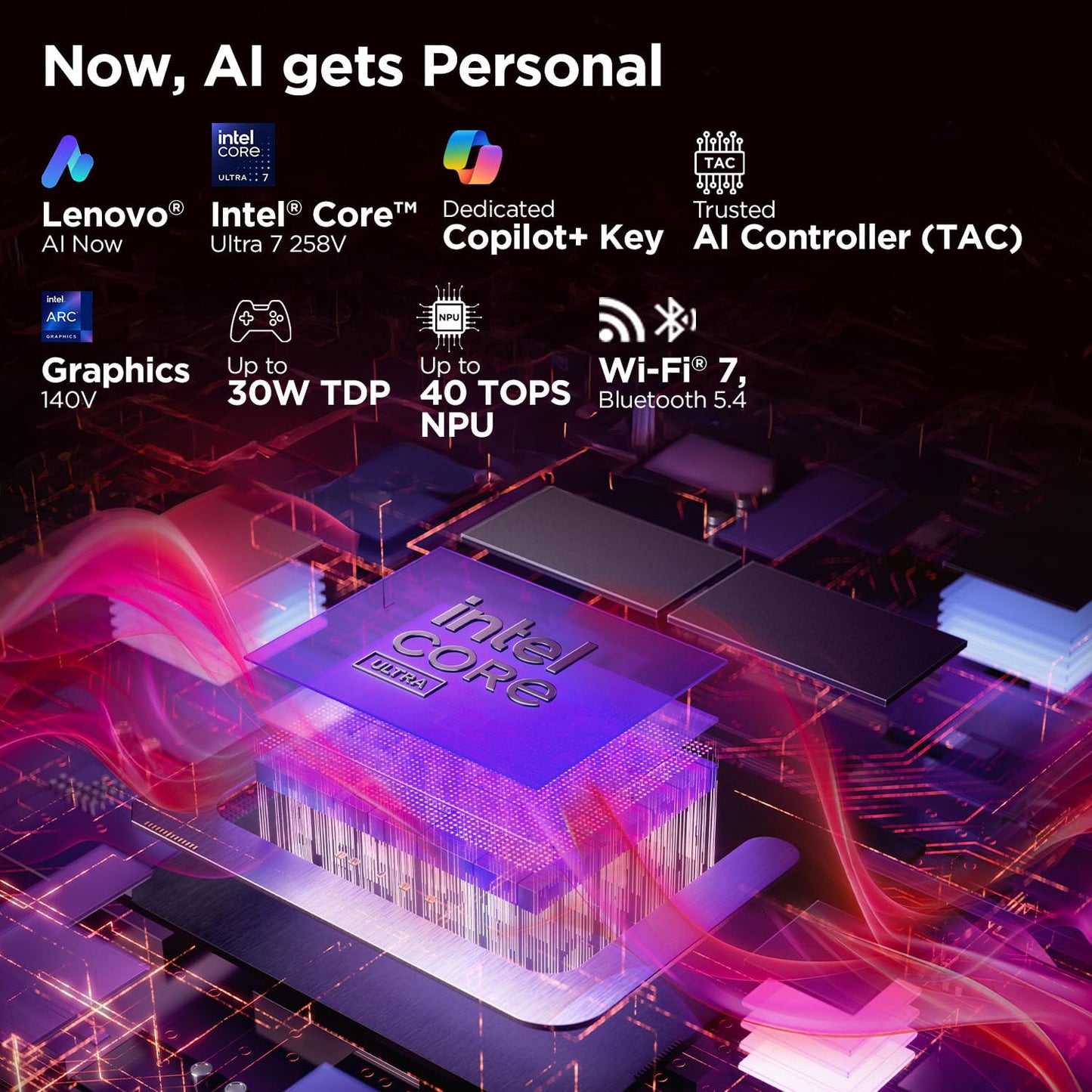 Lenovo Yoga Slim 7 Aura Edition Intel Core Ultra 7 258V,Copilot+ AI PC(32GB RAM/1TB SSD/14(35.5cm)/WUXGA OLED AI Now/47 Tops/Windows 11/Office Home 2024/1Yr ADP/Grey/1.19Kg), 83JX001MIN AI Laptop