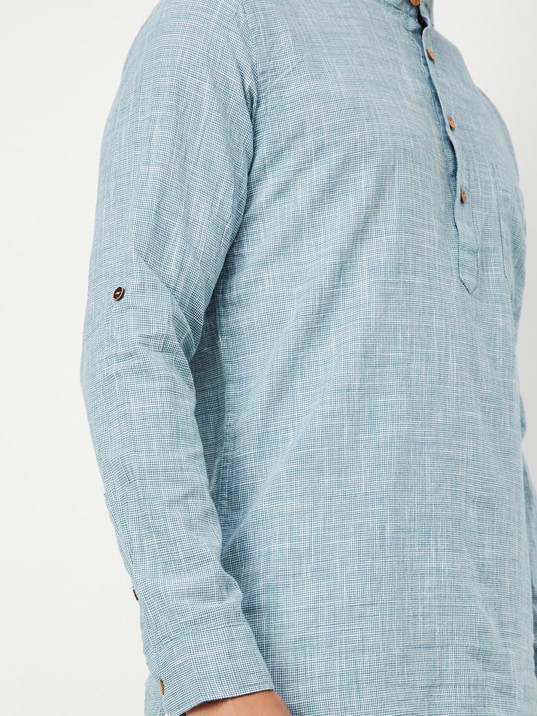 Max Men's Cotton Regular Kurta (FUBSTPA2403SDGREEN_Green