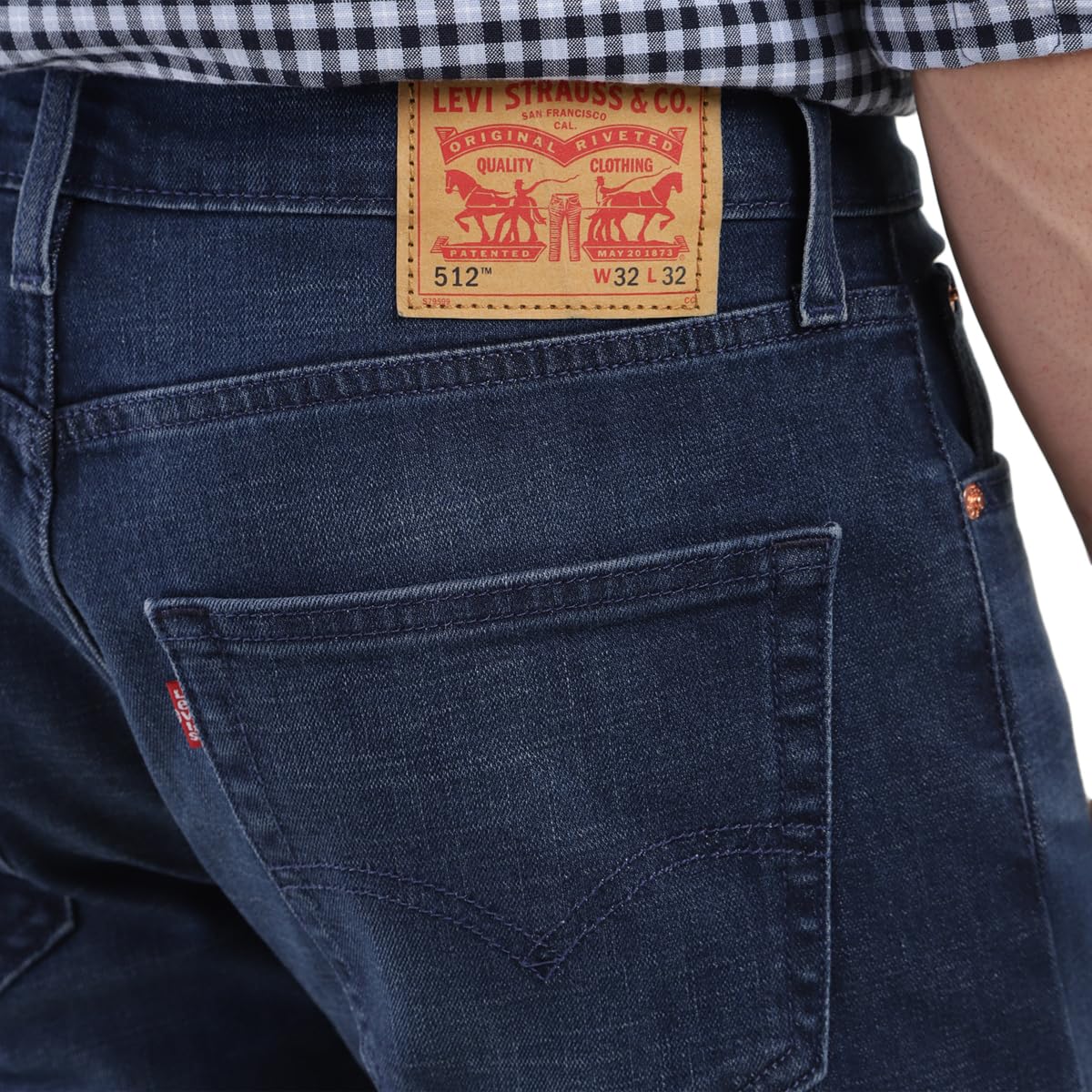 Levi's Men's Mid Rise 512 Slim Tapered Fit Mid-Rise Jeans, Blue, 34