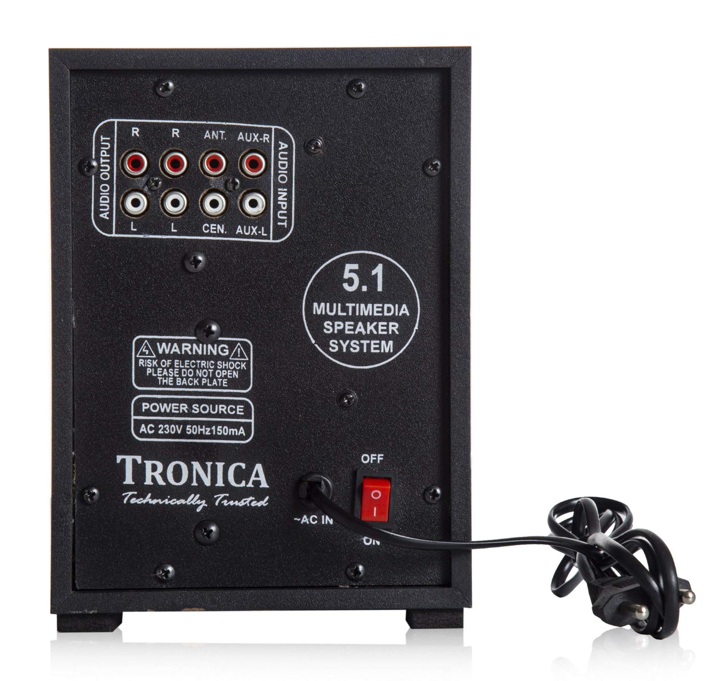 TRONICA Bluetooth Speakers: Super King 40W 5.1 Home Theater System with FM/PenDrive/SD Card/Mobile/Aux Support & Remote (5.1 Speaker Set Grey)