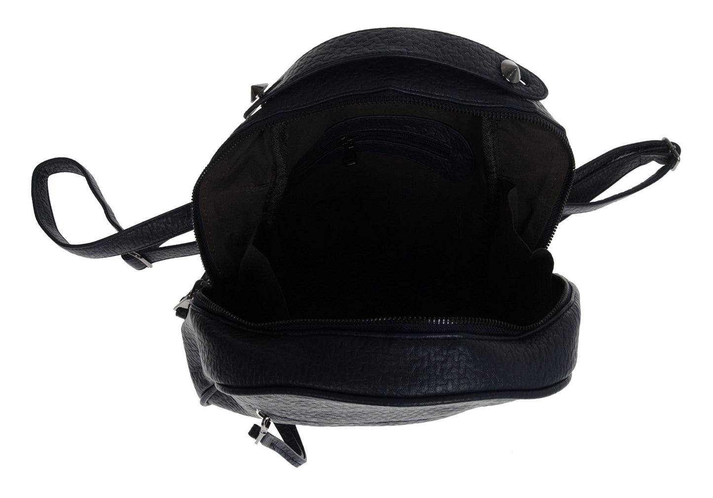 Artisan Crafted Leather Look Handbag Backpack/College Bag/Office Bag (Black) For Women/Girls