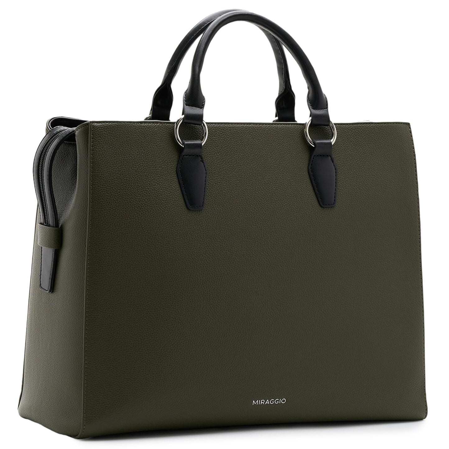 Miraggio Oversized Melissa Tote Bag for Women with Adjustable & Detachable Sling Strap | Fits Upto 16" Laptop | Tote Bags for Women For Office Use, Work (Green)