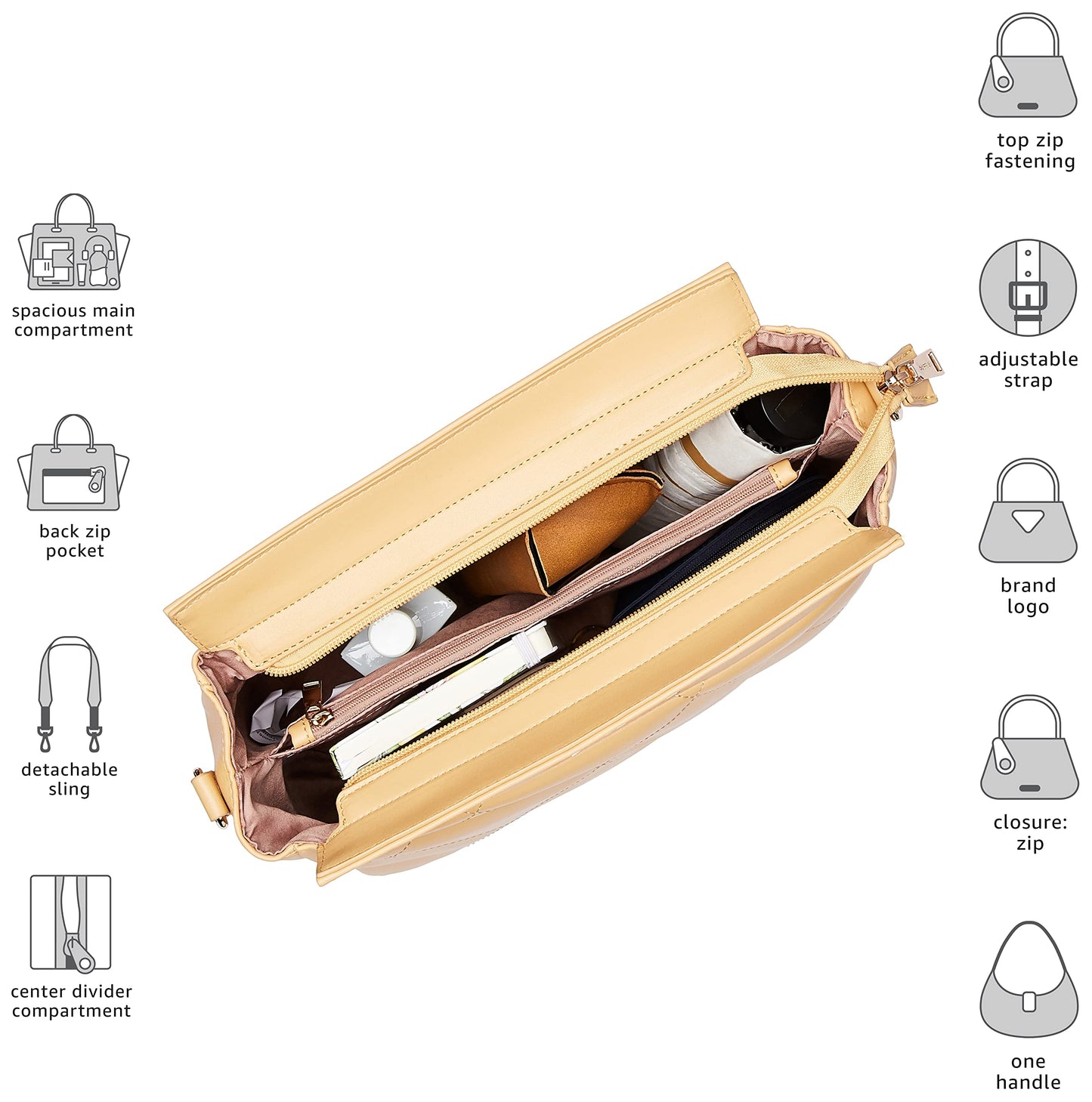 Caprese womens CANDELLA S Small SOFT YELLOW Satchel