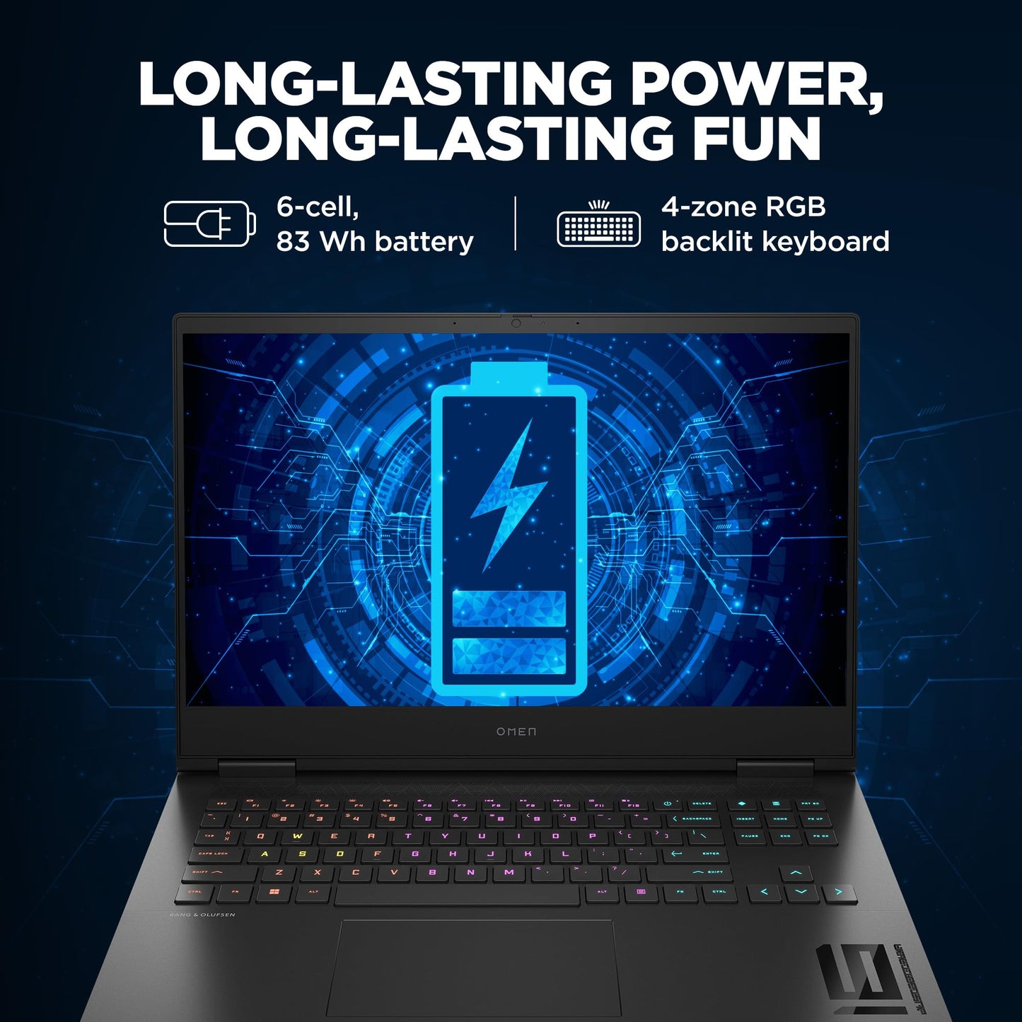 HP Smartchoice Omen, AMD Ryzen 9 7940HS, 8GB RTX 4070 (16GB DDR5,1TB SSD) 165Hz, IPS, 300 nits, FHD, 16.1''/40.9cm, Black, 2.38Kg, Xf0100Ax, RGB KB, B&O, Tempest Cooling, AI-Powered Gaming Laptop