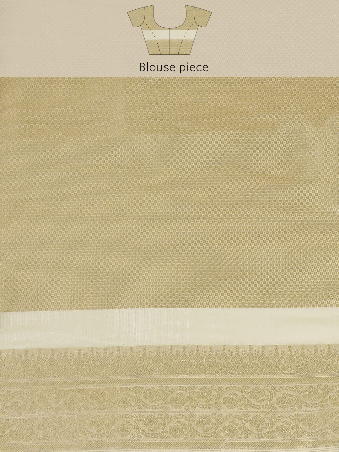 MOHEY Women's Saree, Suitable for Party, Anniversary & Wedding Sari for Women, All Over Jaal, Bordered Art Silk (Off White)