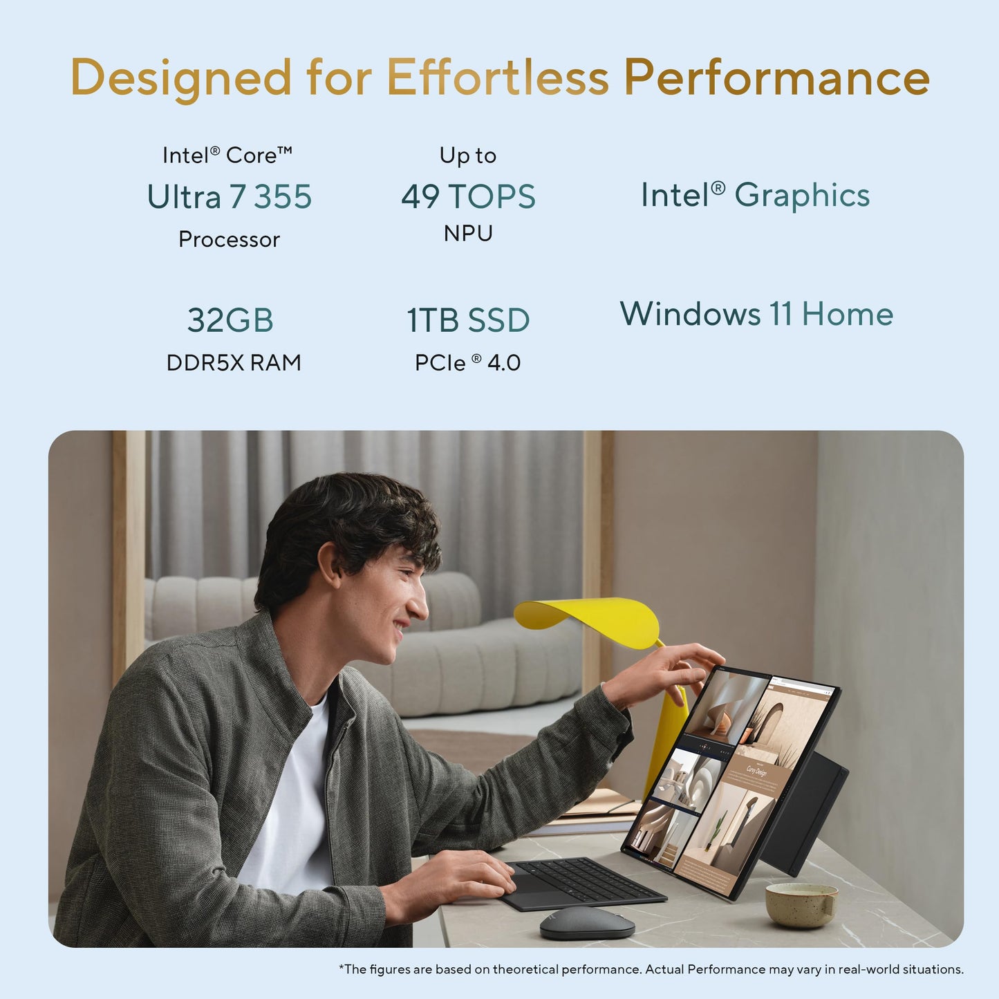 ASUS Zenbook Duo (2026),Smartchoice,Intel Core Ultra 7 (Series 3),32GB RAM,1TB SSD,3K OLED,Touchscreen,14"(35.5 cm),Win 11,M365 Basic(1Y),Office 24,Moher Gray,1.65 Kg, UX8407AA-SN183WS,Copilot+ PC
