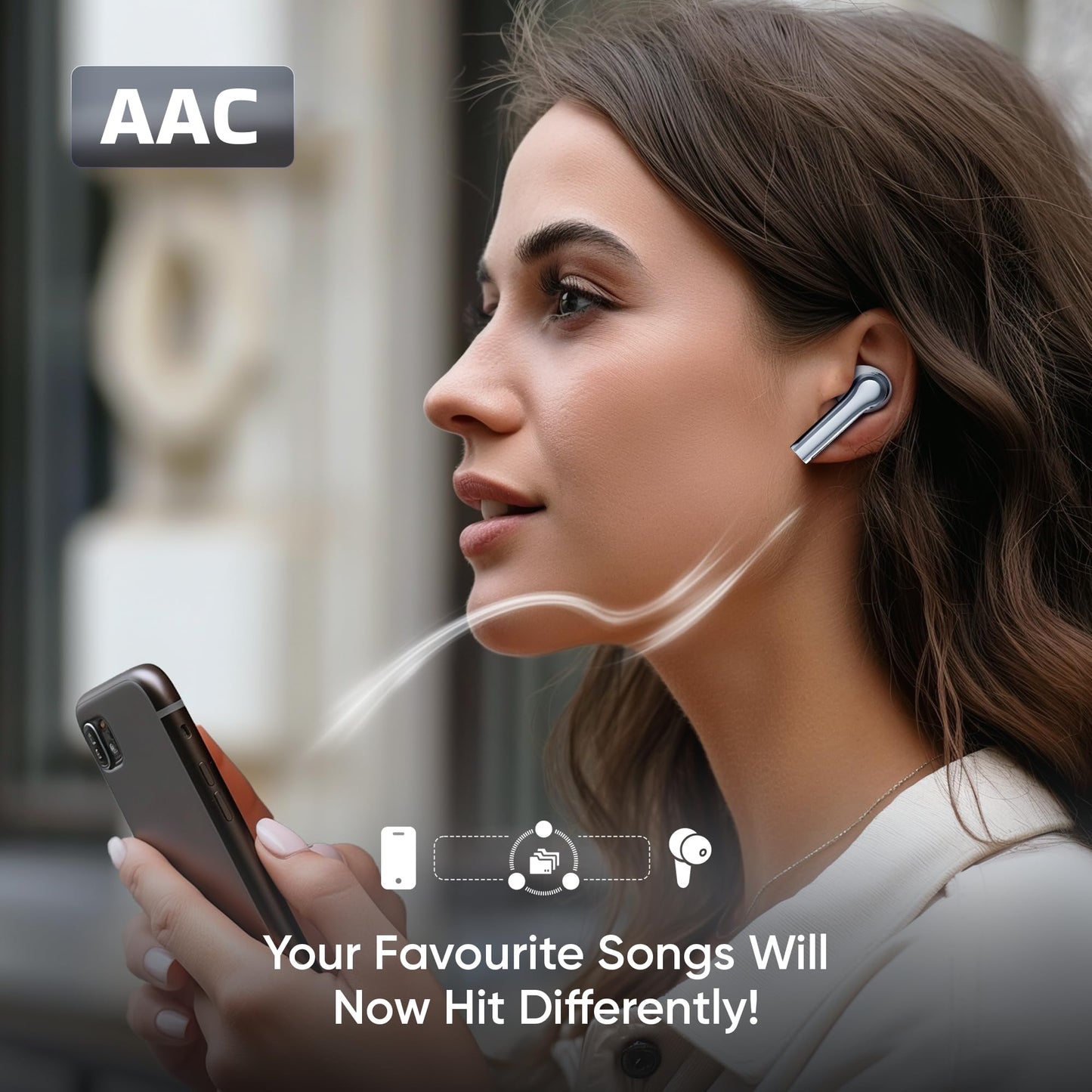 Mivi DuoPods i5 True Wireless Earbuds, High-end Metallic Finish, 13mm Rich Bass Drivers, 50 Hrs, Low Latency, Instant Charging, IPX 4.0, AI-ENC, Made in India