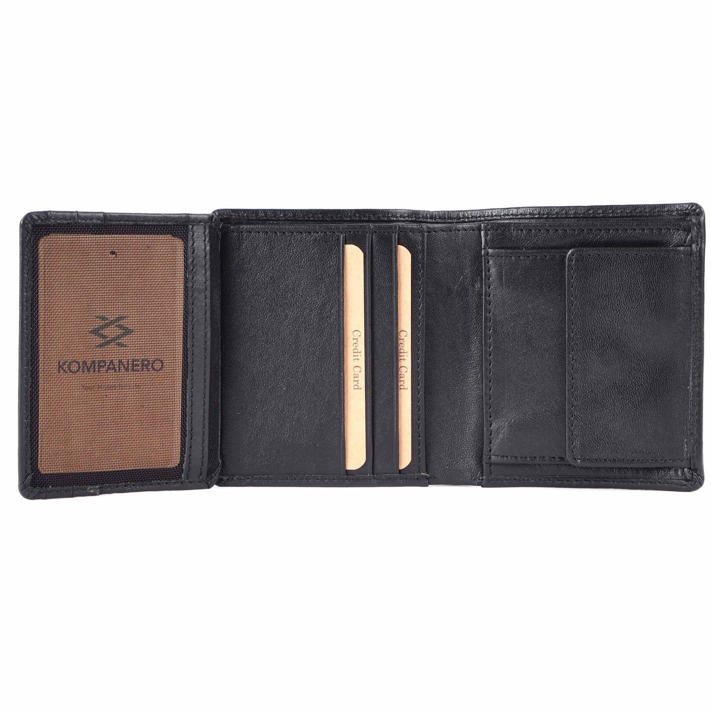 KOMPANERO Genuine Leather Wallet (C-13272-BLACK)