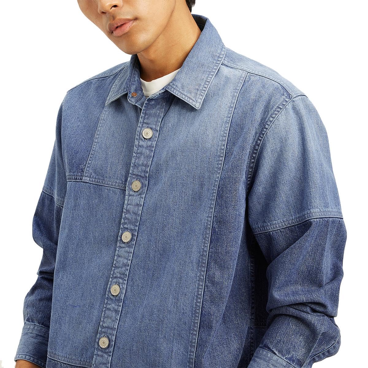 Levi's Men's Relaxed Fit Shirt (004OJ-0001_Blue