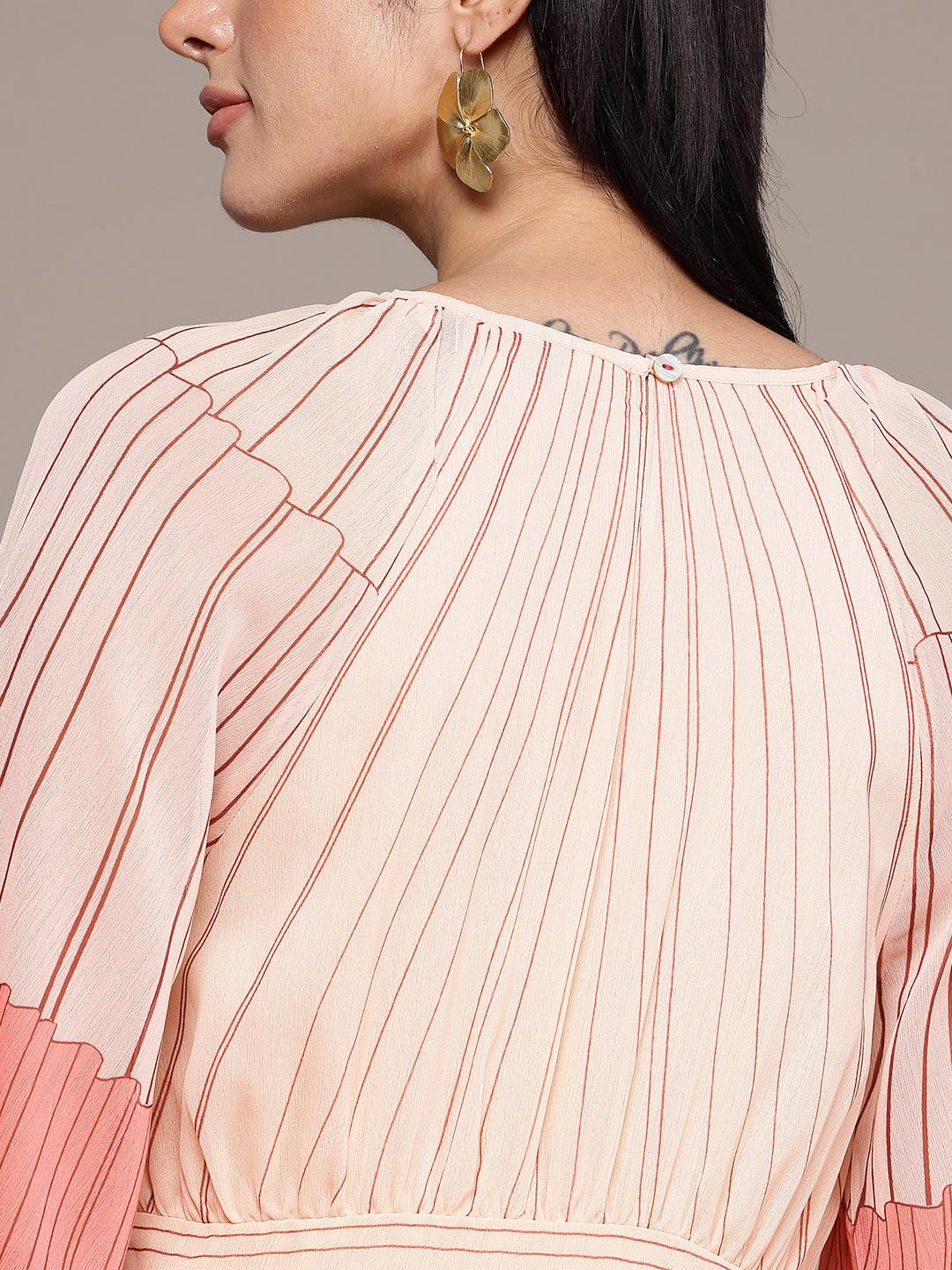 Label RITU KUMAR Coral Samantha Long Dress