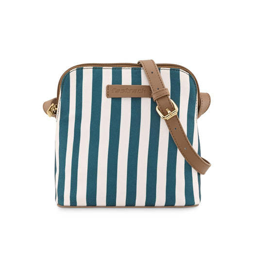 Fastrack Nautical Striped Casual Sling Bag for Women, Girls and Ladies