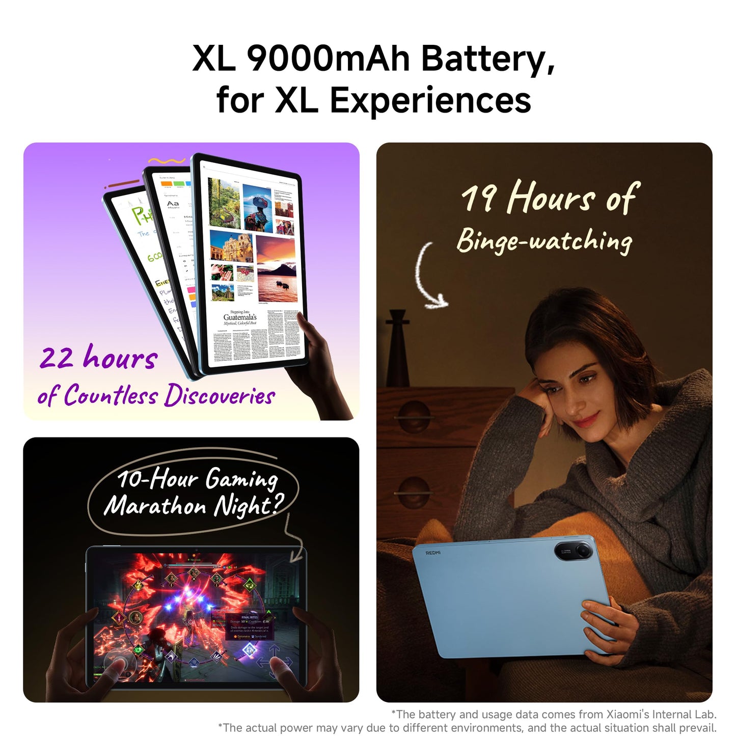 Redmi Pad 2 Wi-Fi + Cellular, Active Pen Support, 27.94cm(11") Model, 2.5K Sharp & Clear Display, 6GB, 128GB, All Day & More 9000mAh Battery, AI-Enabled, Dolby Atmos, HyperOS 2, Graphite Grey