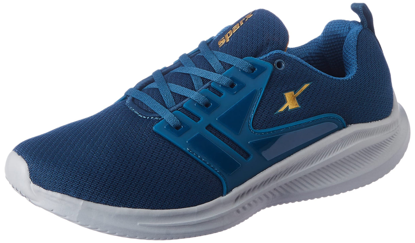 SPARX Mens SX0719G T. Blue Gold Running Shoe - 8 UK(SX0719G)