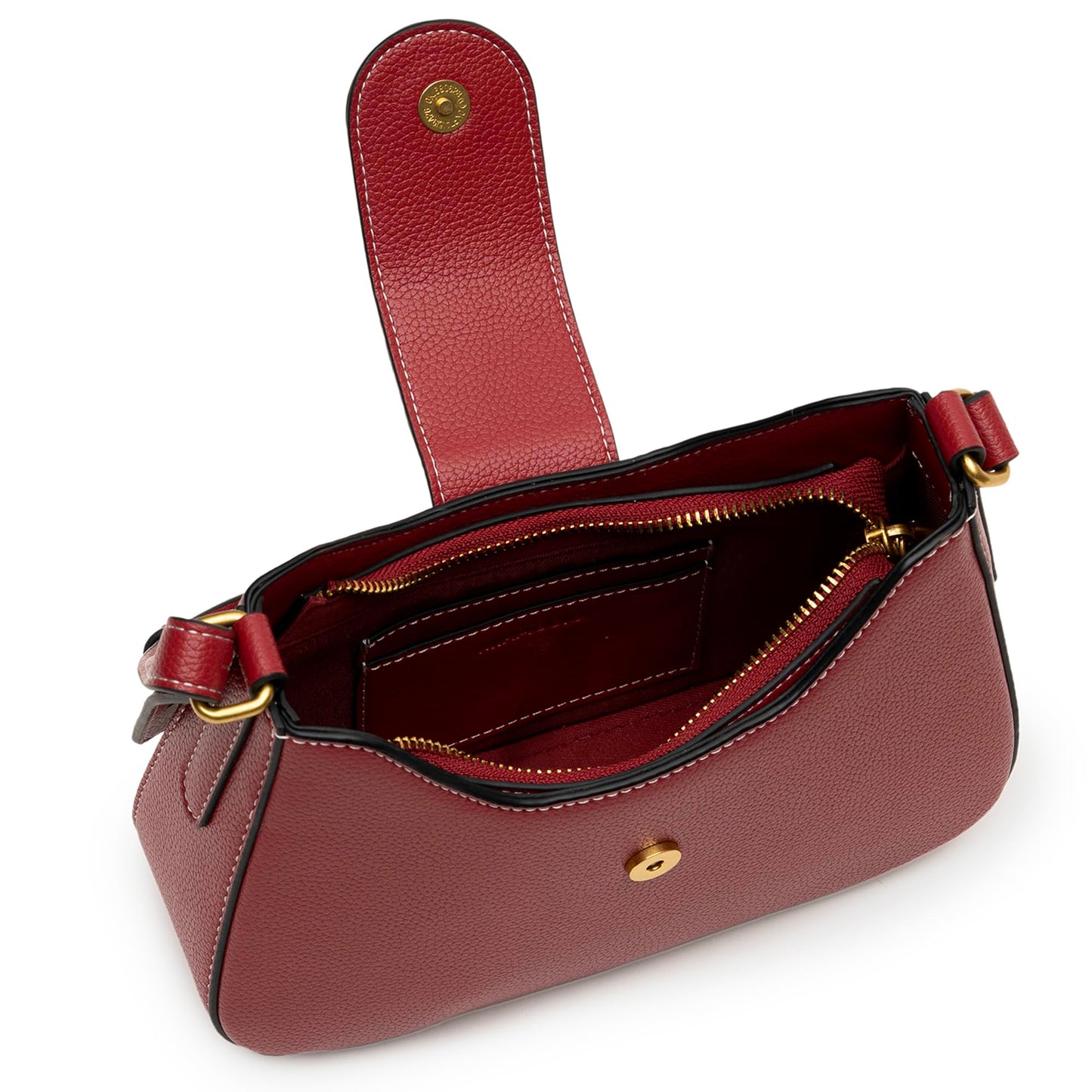 Miraggio Zoya Shoulder Bag For Women | Stylish Structured Shoulder Bag (Red)