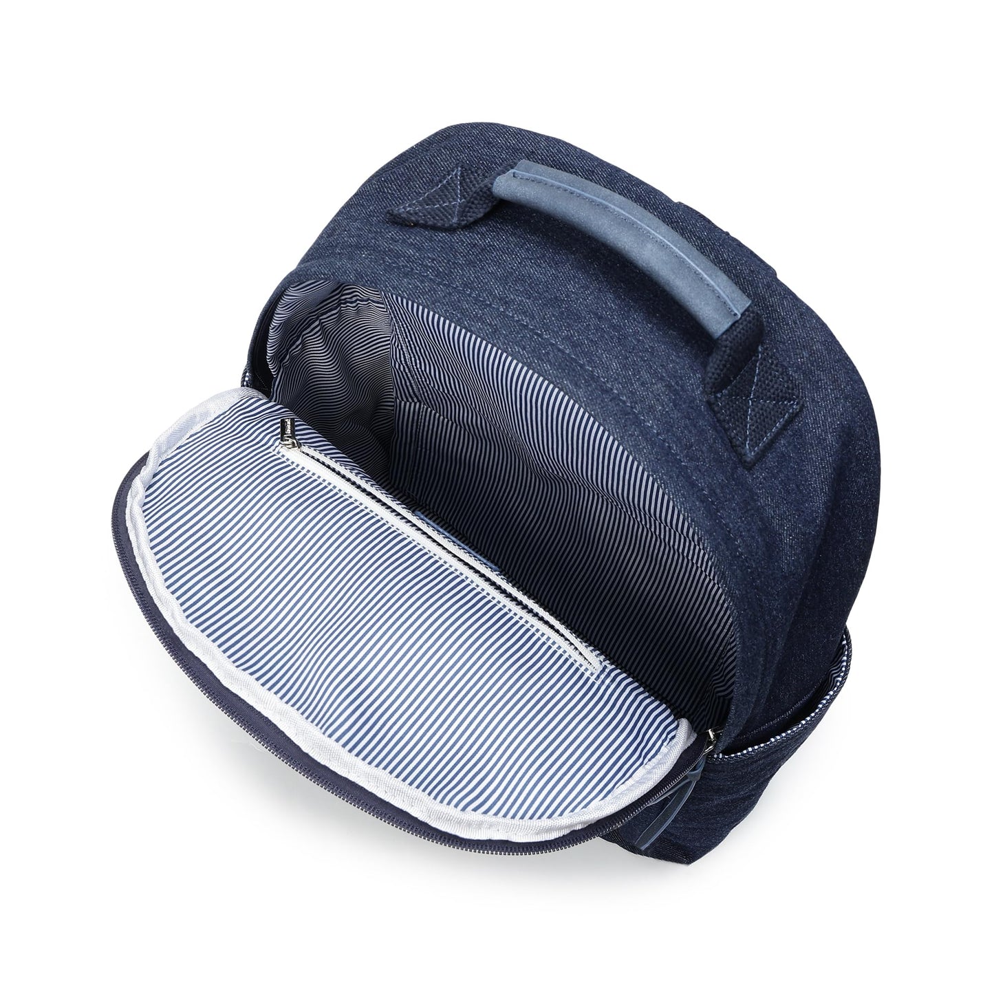 Fastrack True Denim backpack | 14-Inch Laptop Compatible | Sturdy Build | Dual Bottle Holders | Organizer Pocket | Zipper Closure | Natural Indigo Denim (Color May Transfer) | 6-Month Warranty