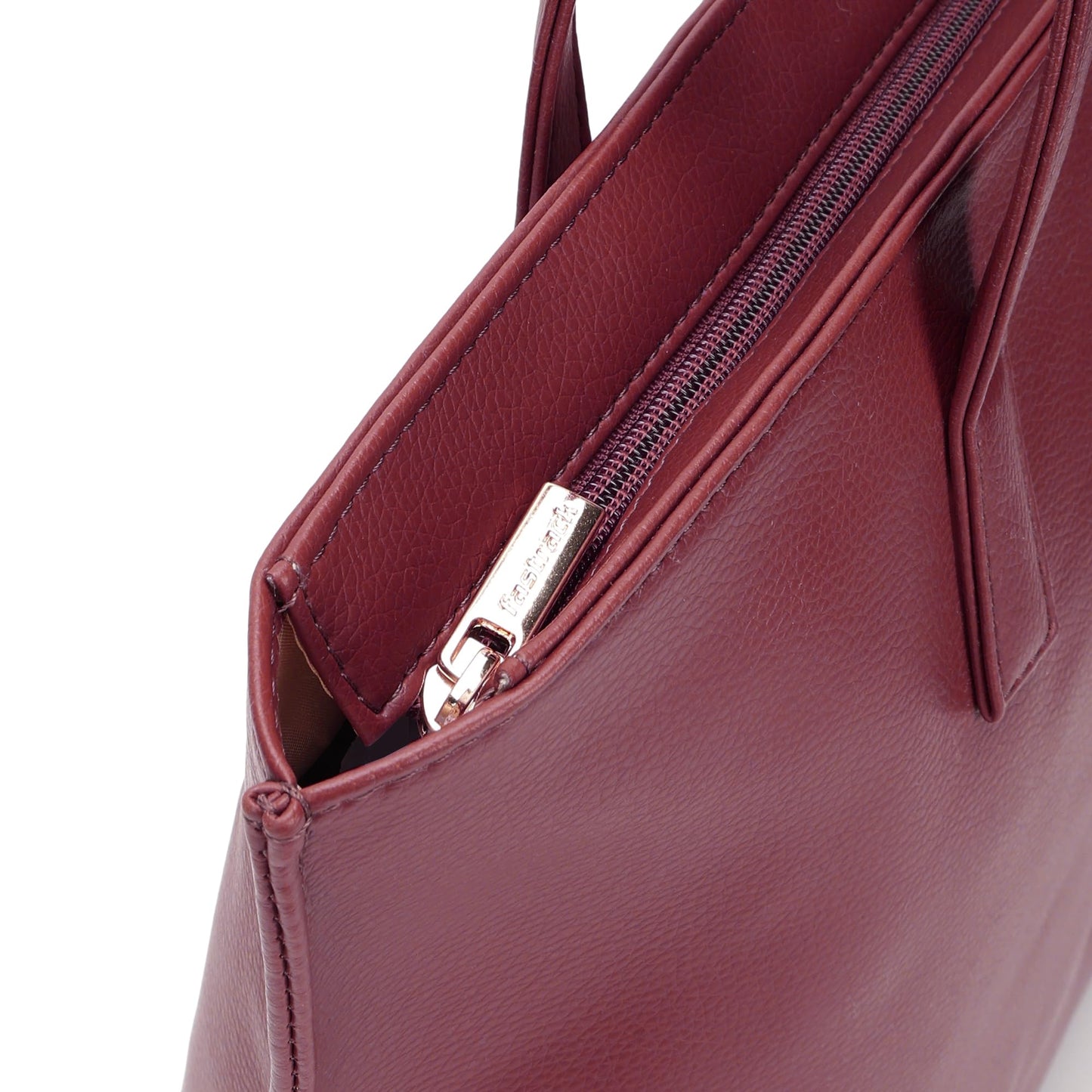 Fastrack Carrycore Tote | Cherry Red Faux-Leather Women's Bag | Spacious Tote Bag with Zipper Closure & Utility Pockets For Daily Carry | Eligible For 14" Laptop