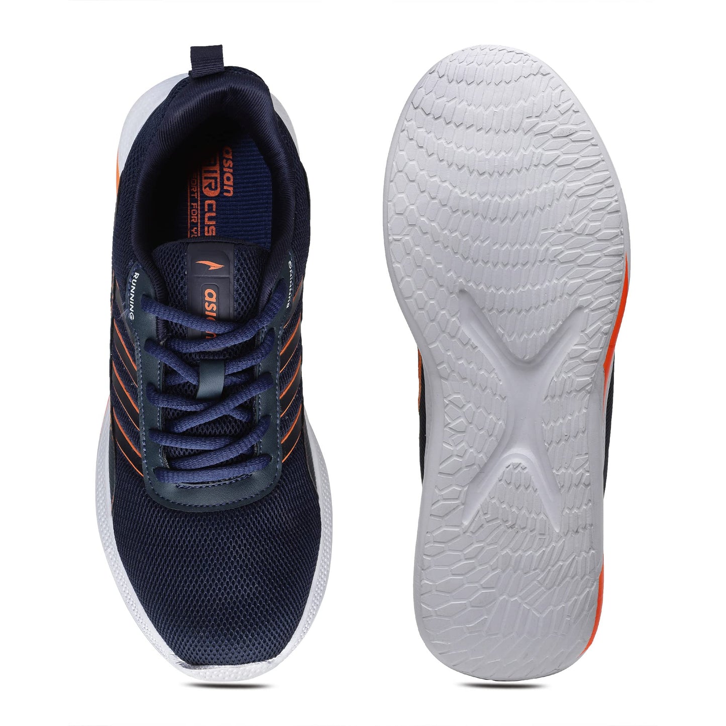 ASIAN Men's Plasma-08 Sports Running,Walking & Gym Shoes Lightweight Eva Sole with Extra Comfort Casual Snaeker Shoes for Men's Blue,Orange