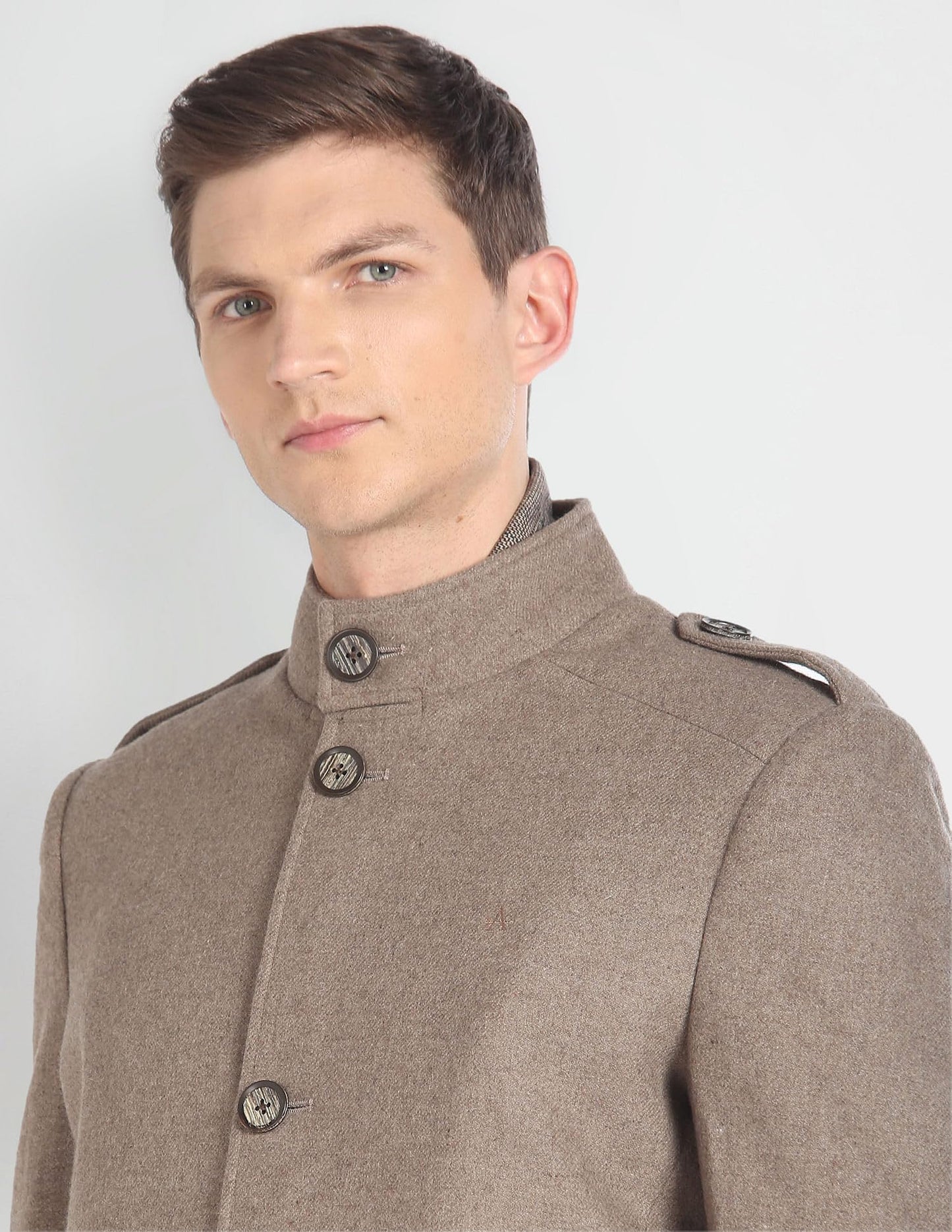 Arrow Men's Wool Standard Length Trench Coat (ASAGJK4794_Beige, 2XL