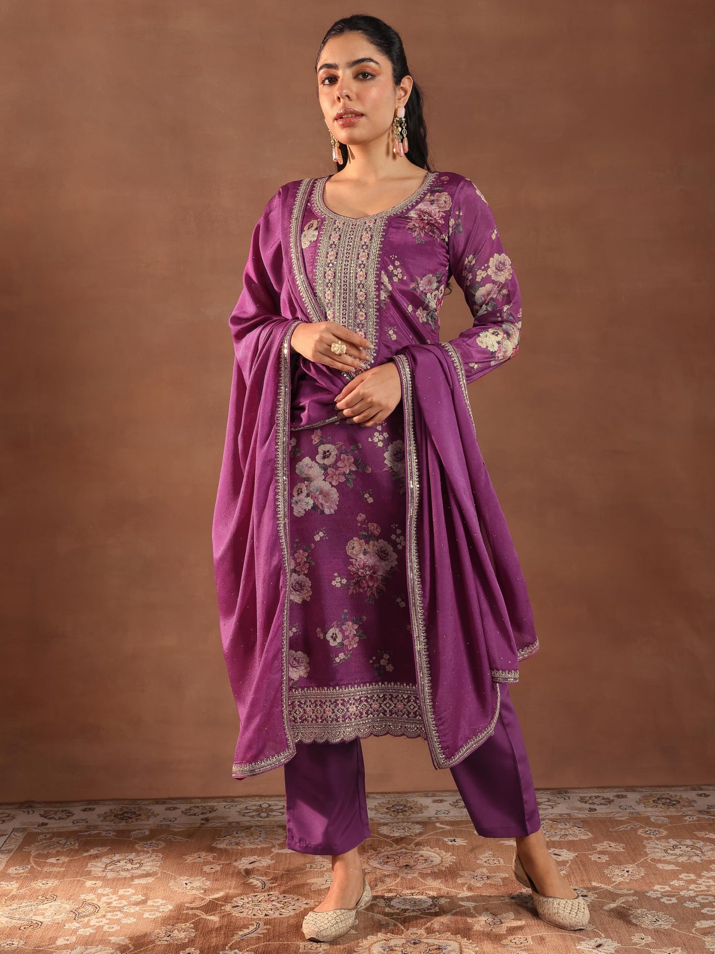 Libas Women's Silk Blend Kurta Set (49499