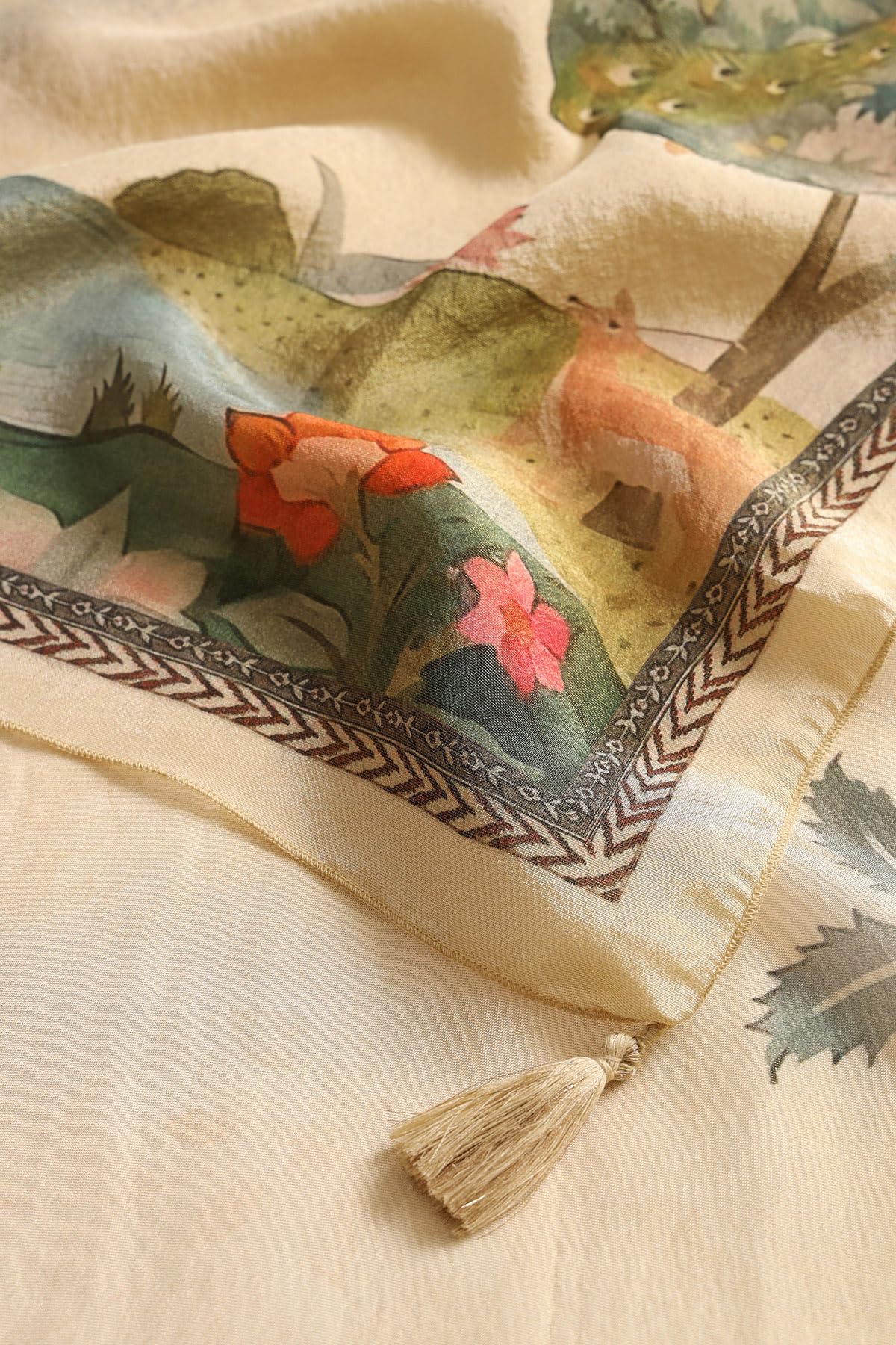 Soch Women's Viscose Floor Length Gown (EWS5CD21409_Beige