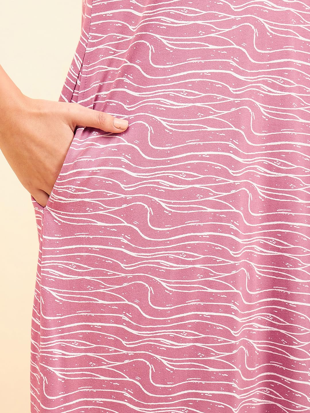 Sweet Dreams Women's Cotton Maxi Casual Nightgown (OCW-3461 Rose XL)