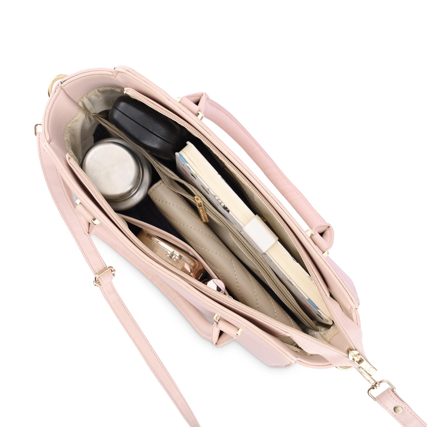 Fastrack Women and Girls Solid Classic Satchel Bag, And | Made Up Of Premium Faux Leather, Pink