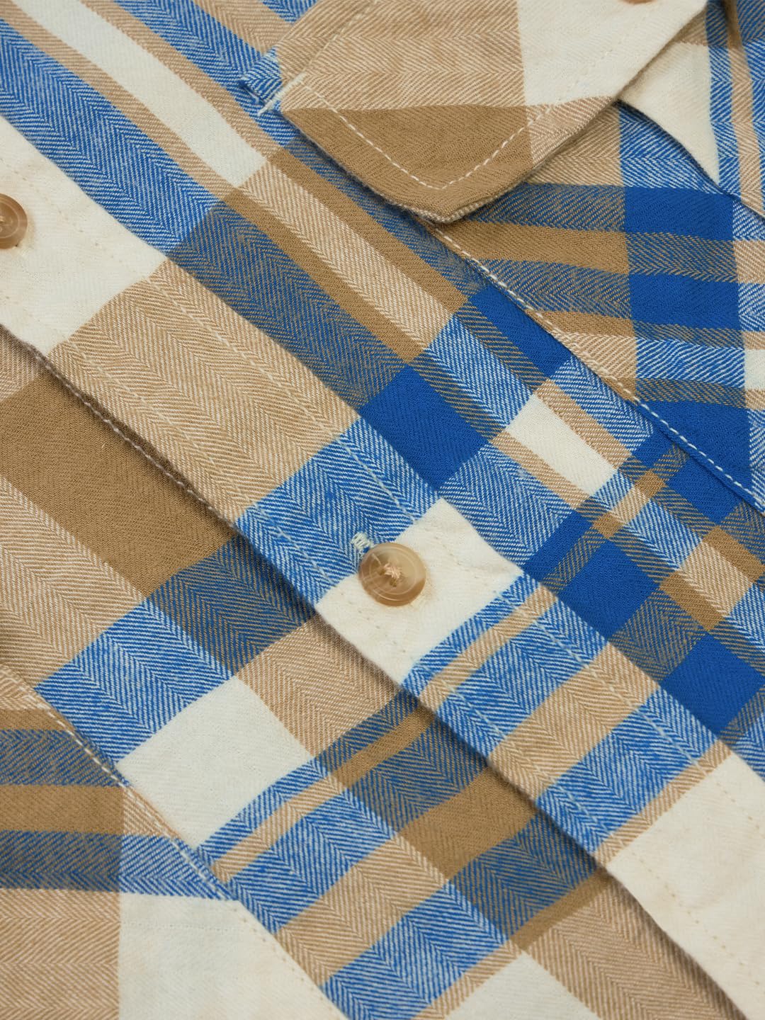 The Souled Store Plaid: Corsair Men and Boys Long Sleeve Collared Neck Cotton Button Down Relaxed Fit Shirts Multicolour Shirts Casual Button-Down Full Sleeve Plaid Checks Casual Workwear