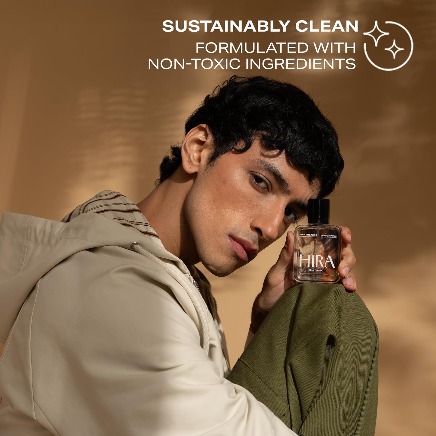 HIRA Off The Grid Perfume for Men | Perfume for Men Long Lasting Smell | Best Men Perfume with Earthy & Citrus Notes | Fresh Everyday Fragrance | 50ml Eau De Parfum for Men