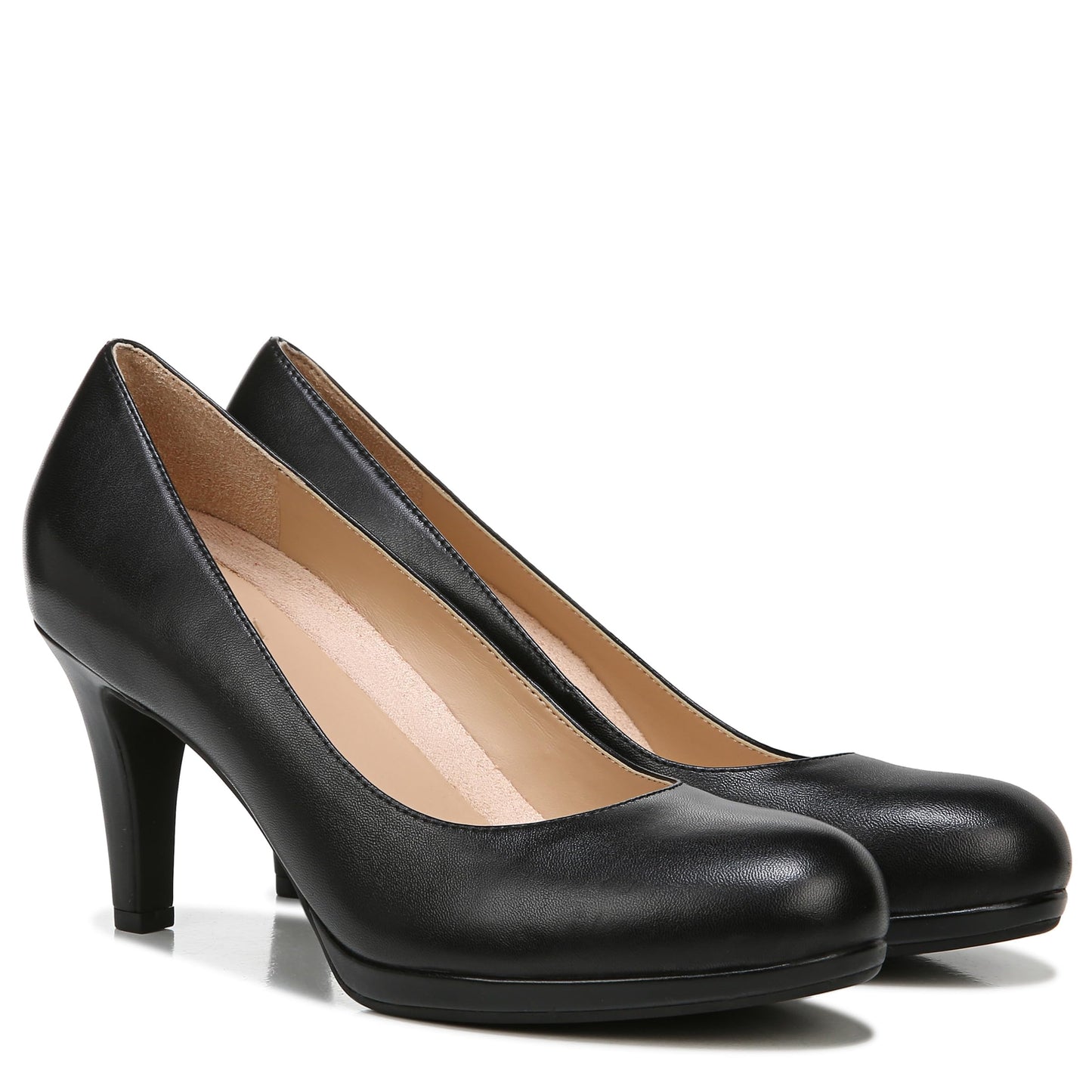 Naturalizer Women's Michelle Classic Pump, Black Leather, 7.5