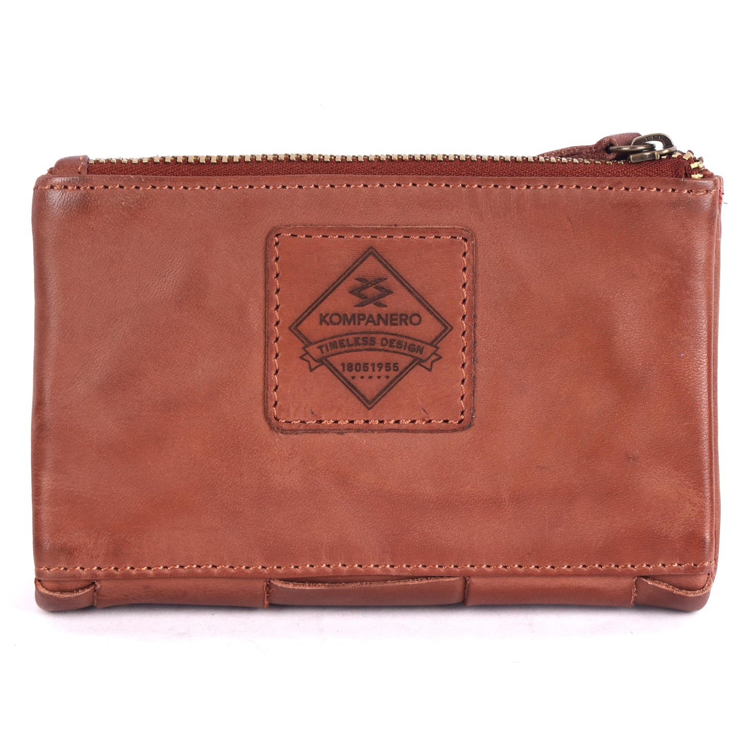 KOMPANERO Genuine Leather Women's Wallet (C-13880-Cognac)