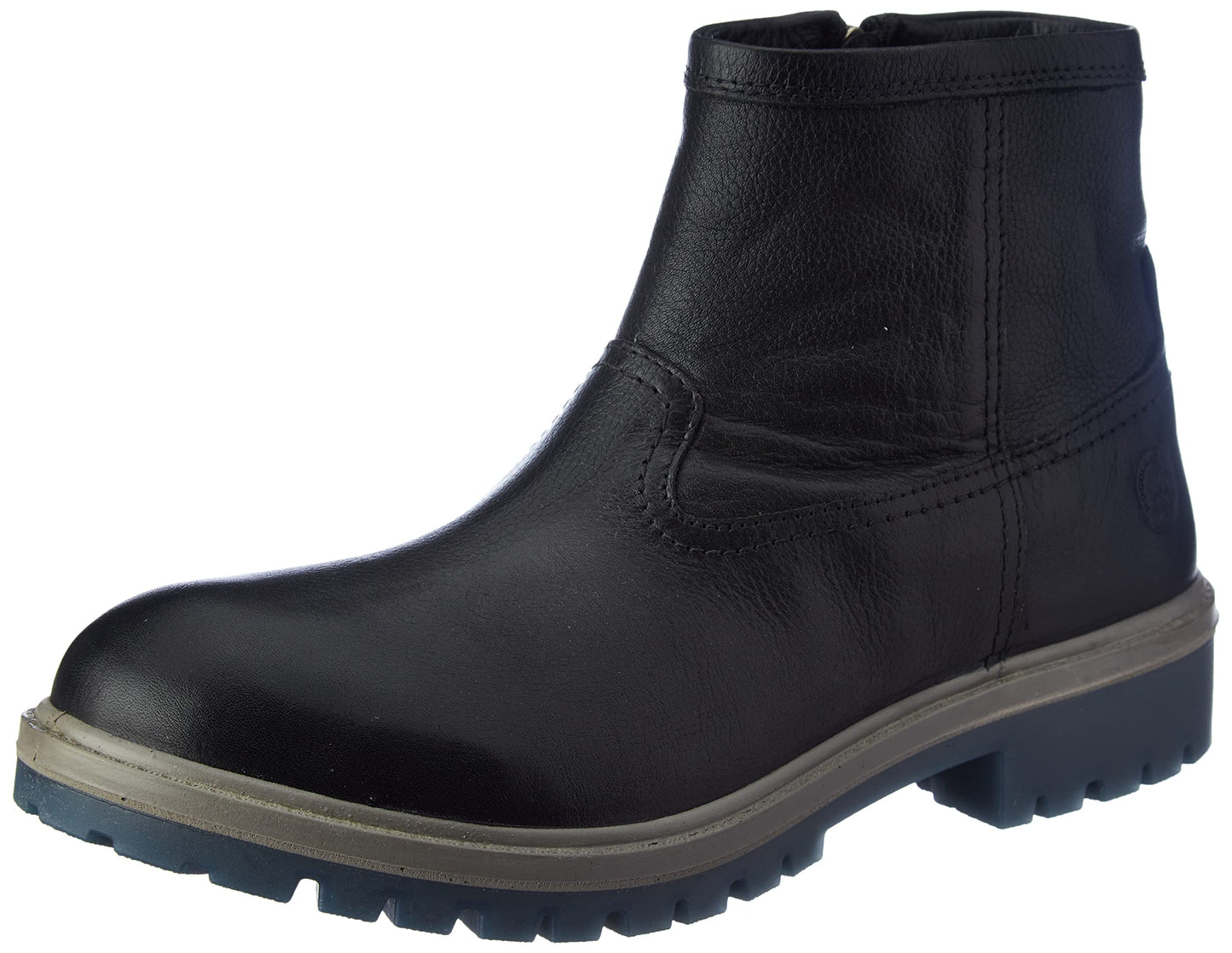 Woodland Men's Black Leather Boots-9 UK (43 EU) (OGB 3824121)